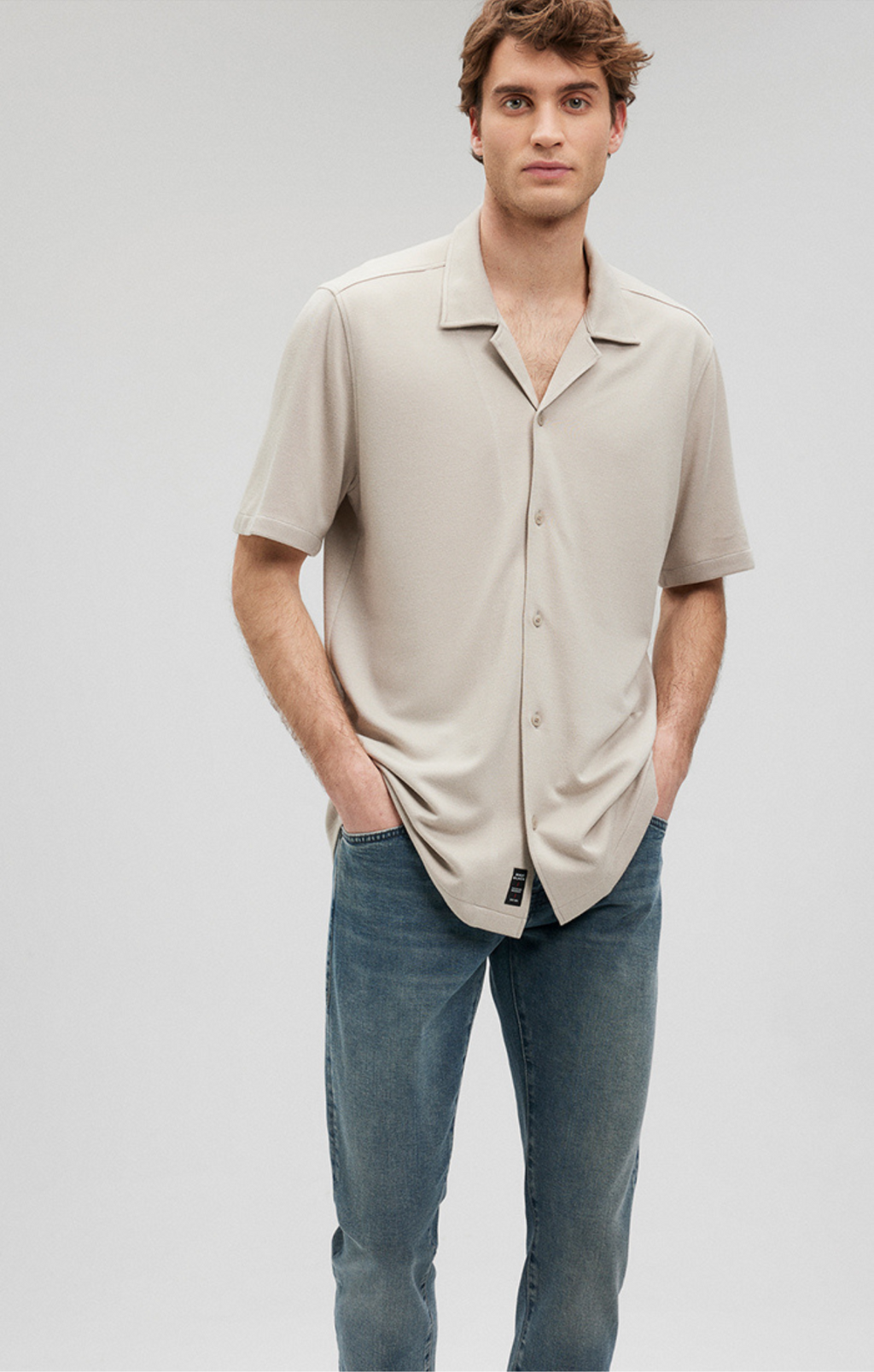 BUTTON-UP SHORT SLEEVE SHIRT IN MOONSTRUCK - Mavi Jeans