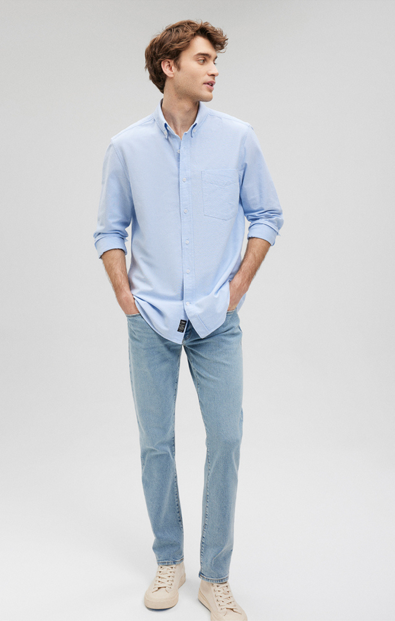 Light blue button down collar shirt shop