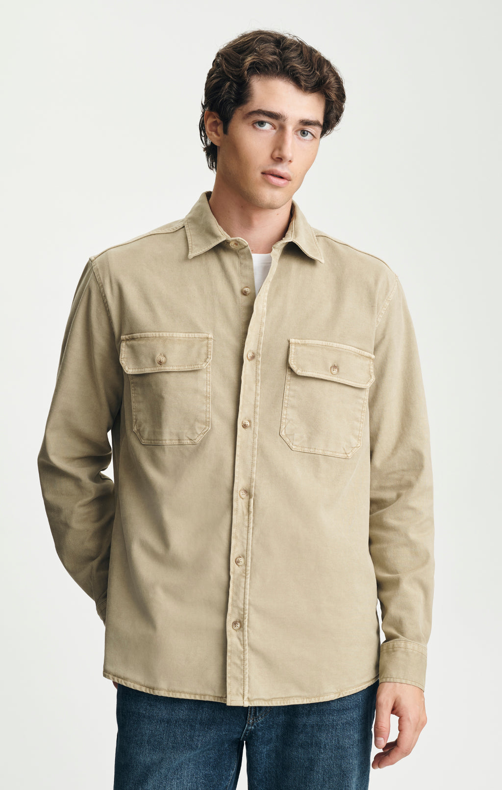 DOUBLE POCKET OVERSHIRT IN TWILL - Mavi Jeans