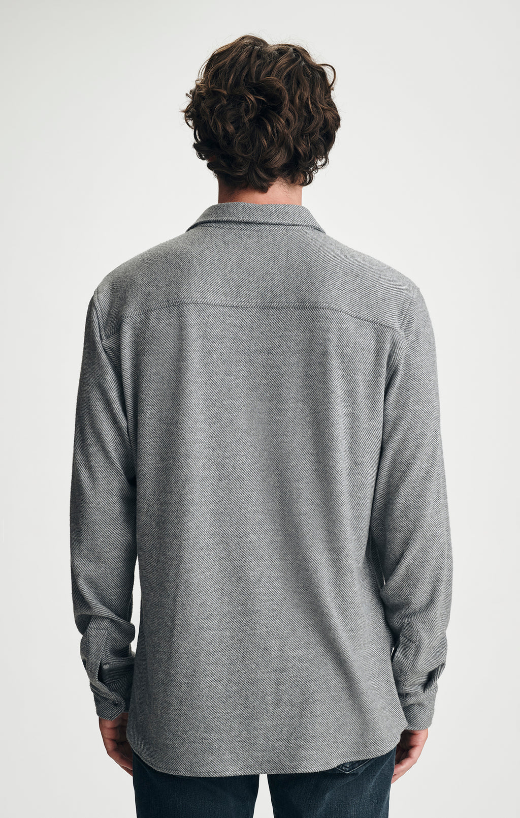 TEXTURED ONE POCKET BUTTON-UP SHIRT IN GREY MELANGE - Mavi Jeans