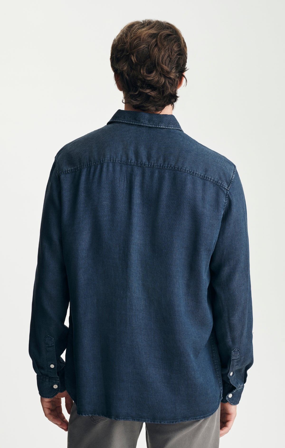 TENCEL™ BUTTON-UP SHIRT IN DARK INDIGO - Mavi Jeans