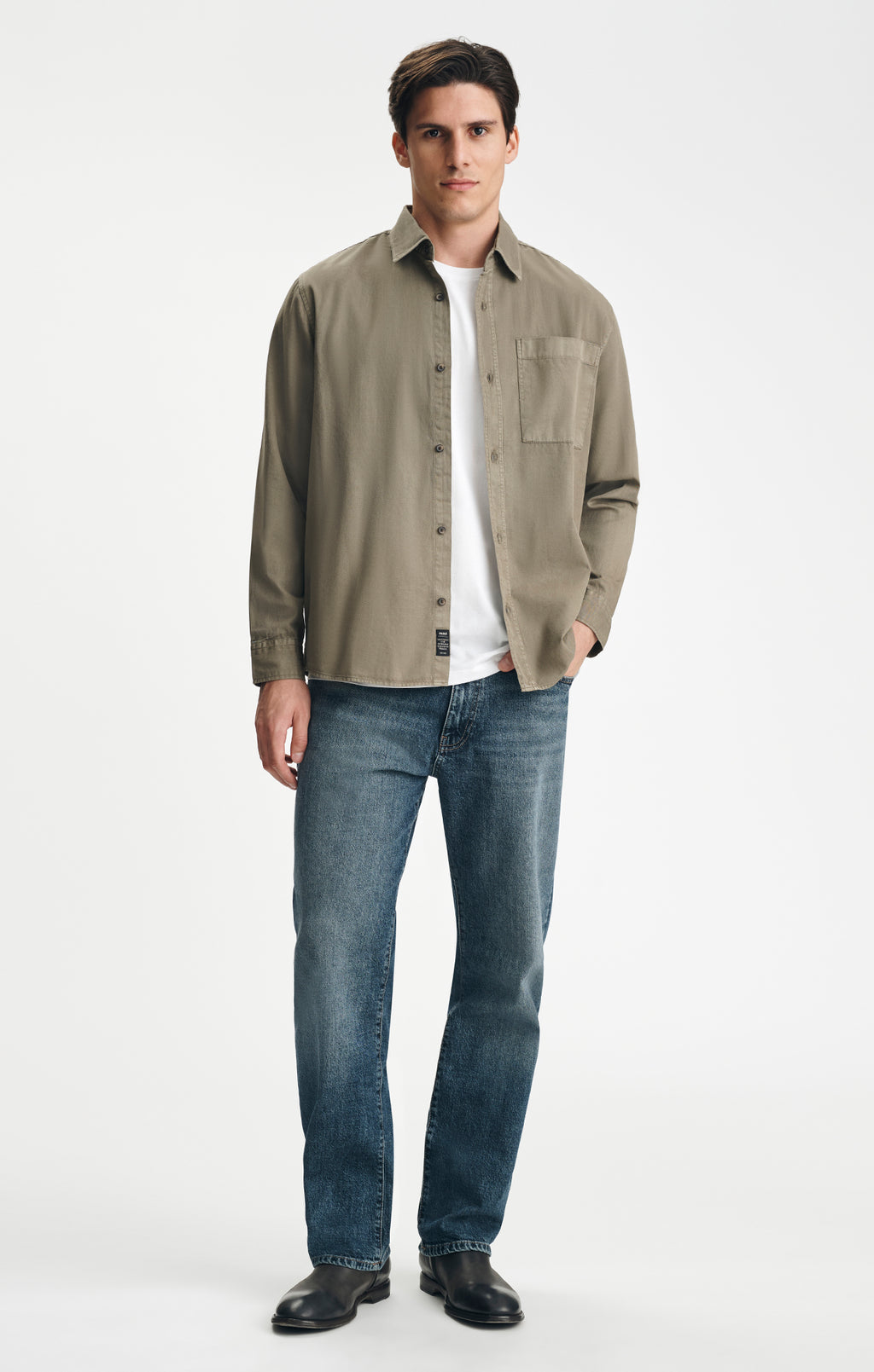 BUTTON-UP SHIRT IN BUNGEE CORD - Mavi Jeans