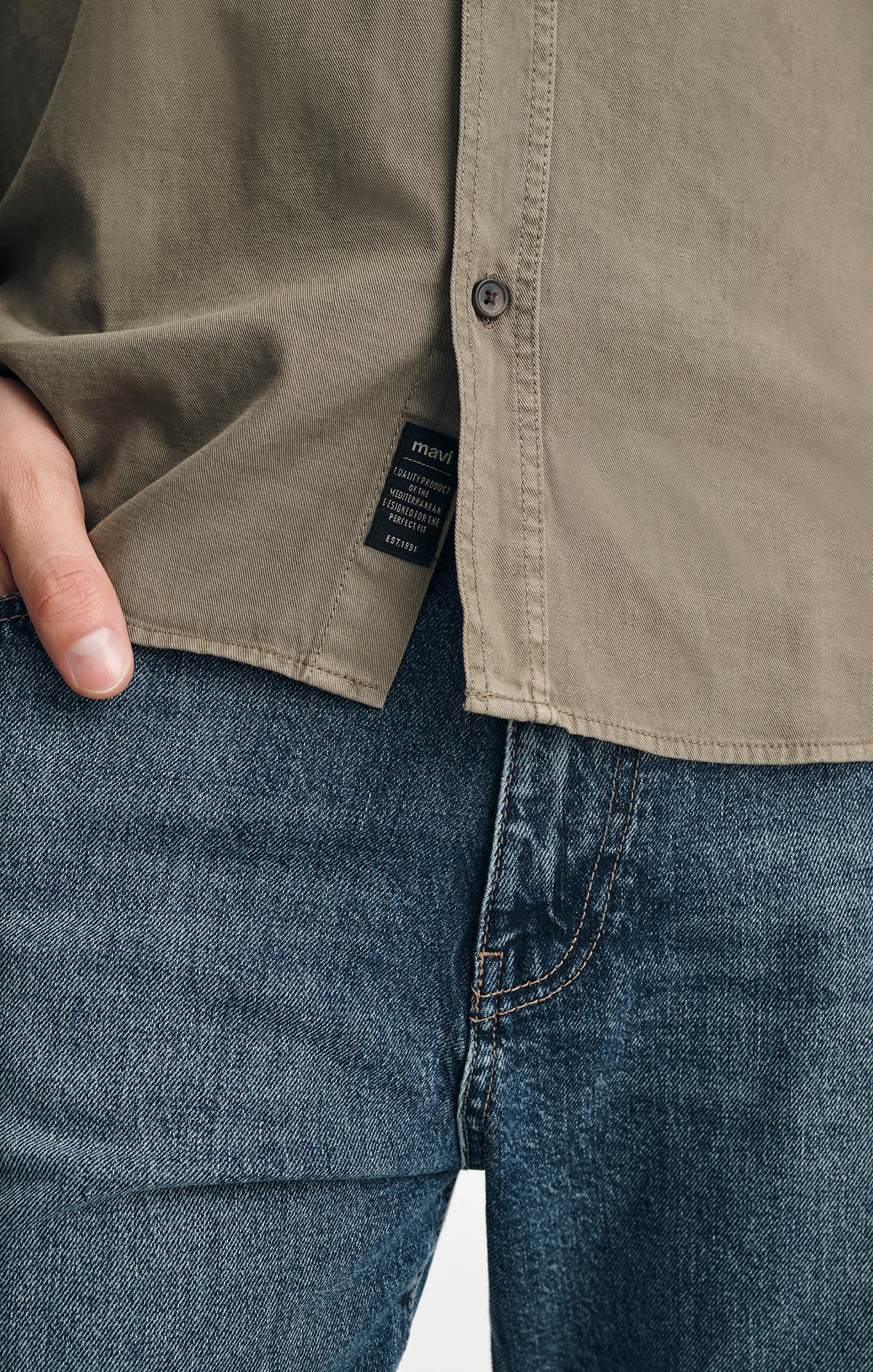 BUTTON-UP SHIRT IN BUNGEE CORD - Mavi Jeans