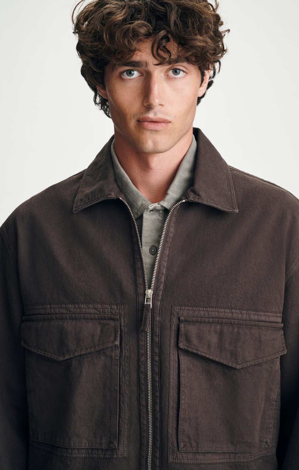 OVERSIZED ZIP DOUBLE POCKET OVERSHIRT IN AFTER DARK - Mavi Jeans