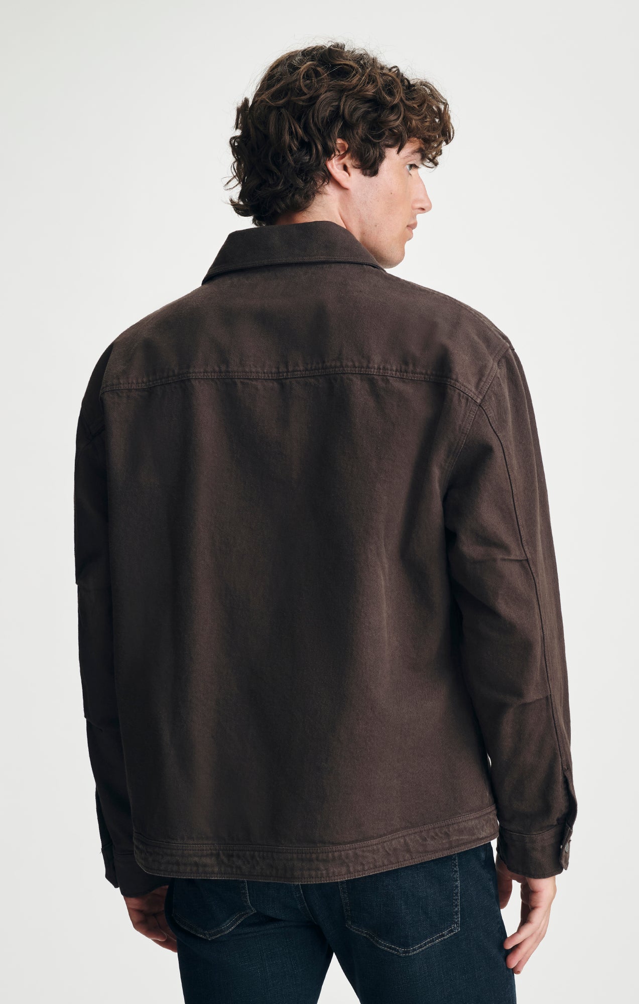 OVERSIZED ZIP DOUBLE POCKET OVERSHIRT IN AFTER DARK - Mavi Jeans