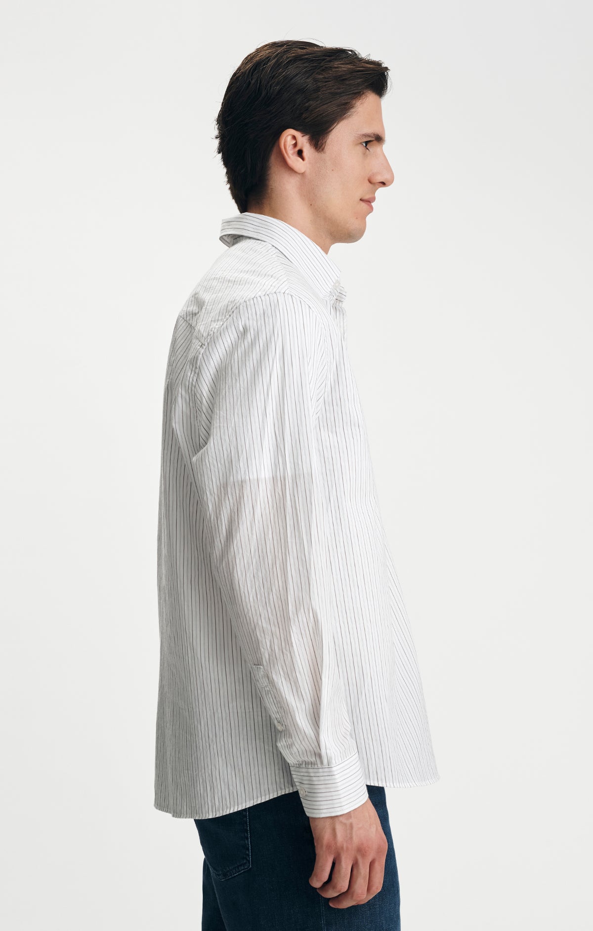 BUTTON-UP SHIRT IN WHITE BASE UNEXPLORED STRIPE - Mavi Jeans