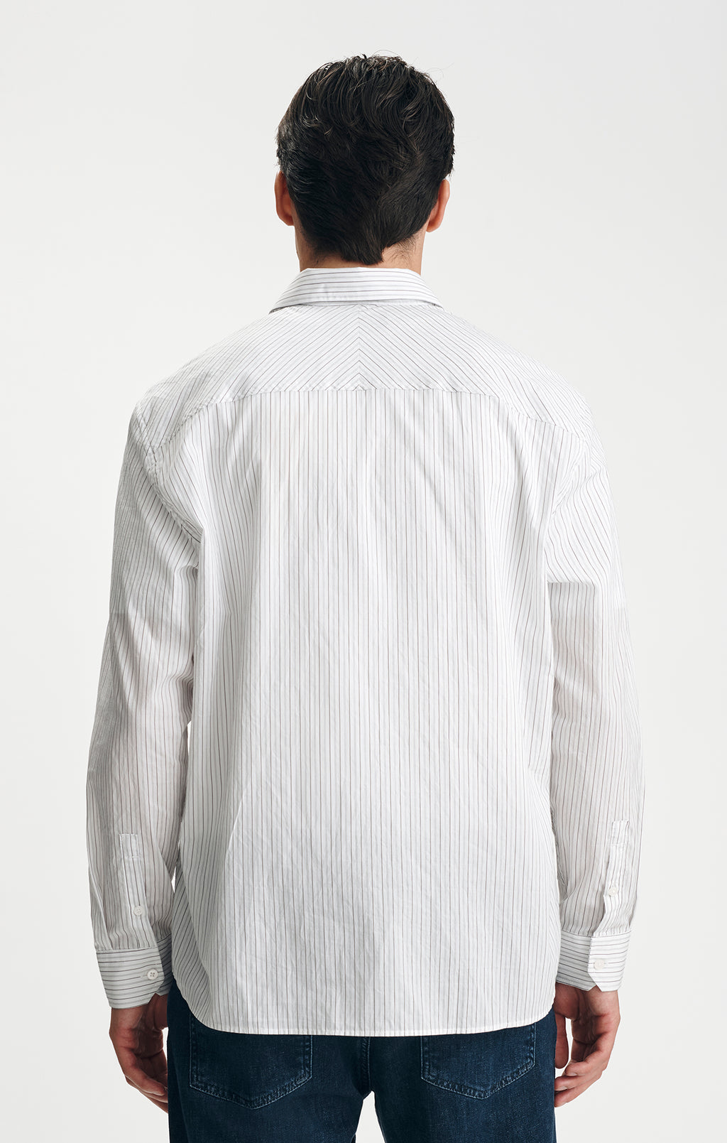 BUTTON-UP SHIRT IN WHITE BASE UNEXPLORED STRIPE - Mavi Jeans