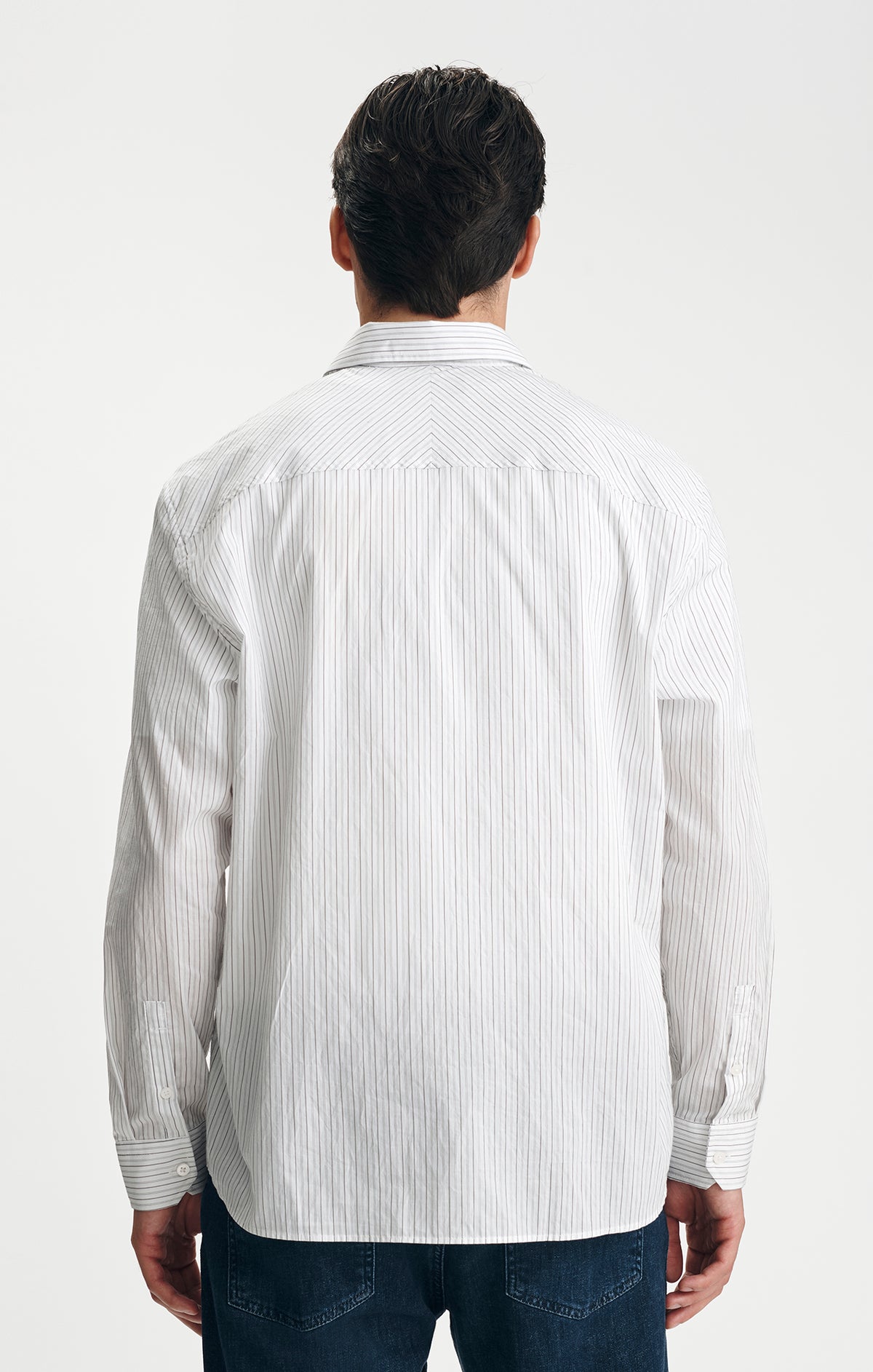 BUTTON-UP SHIRT IN WHITE BASE UNEXPLORED STRIPE - Mavi Jeans