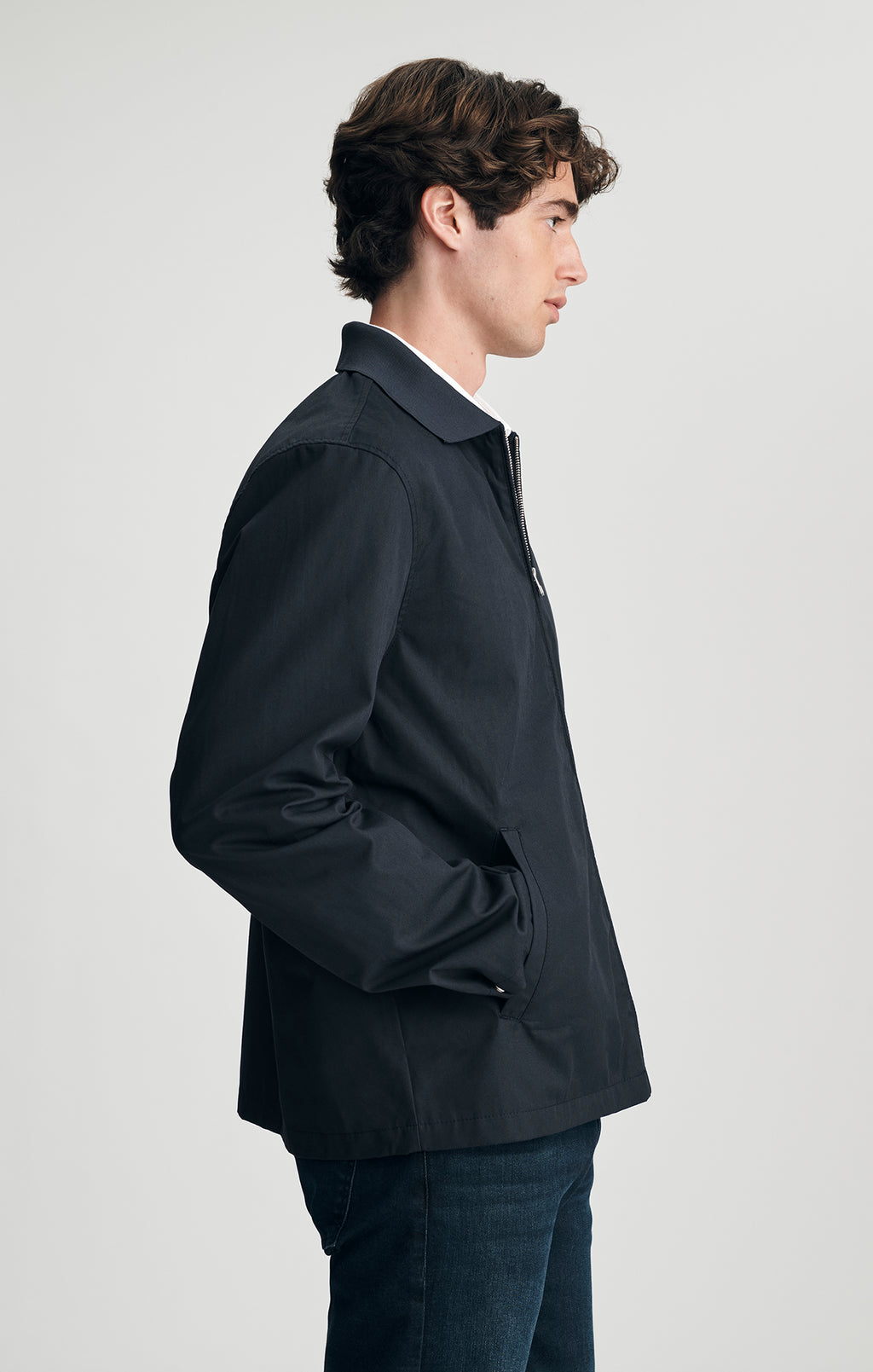 ZIP OVERSHIRT IN DARK NAVY - Mavi Jeans