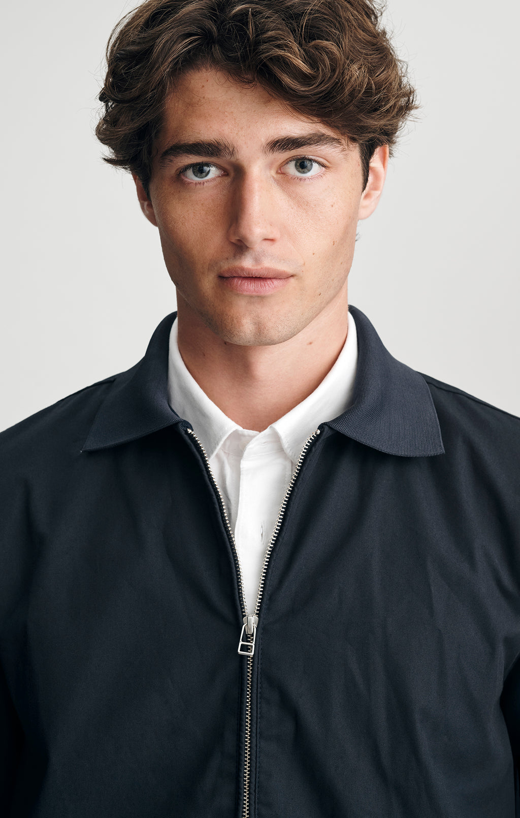 ZIP OVERSHIRT IN DARK NAVY - Mavi Jeans