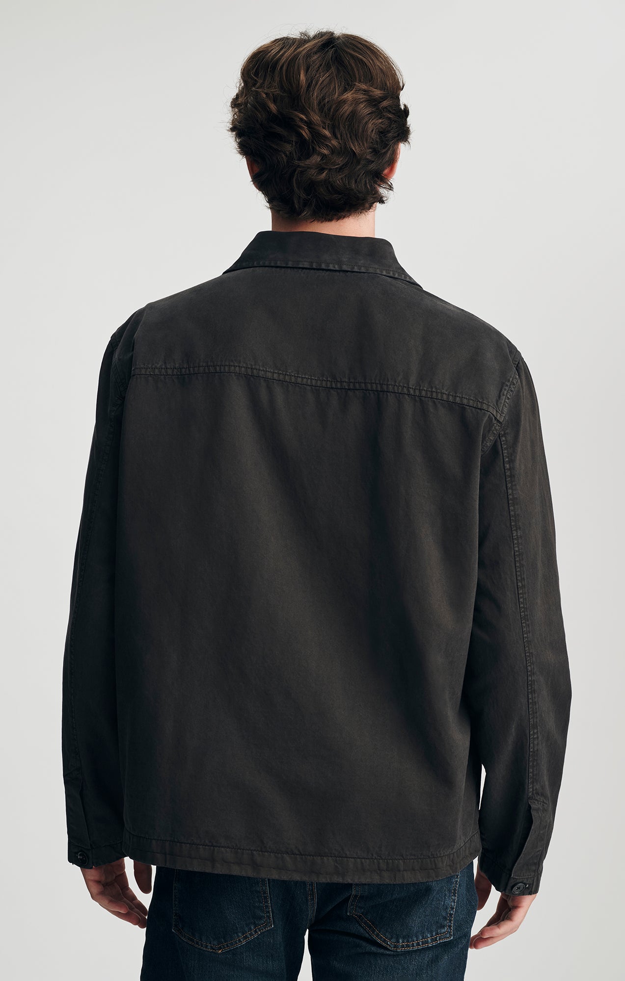 TENCEL™ CAMP COLLAR OVERSHIRT IN ESPRESSO - Mavi Jeans