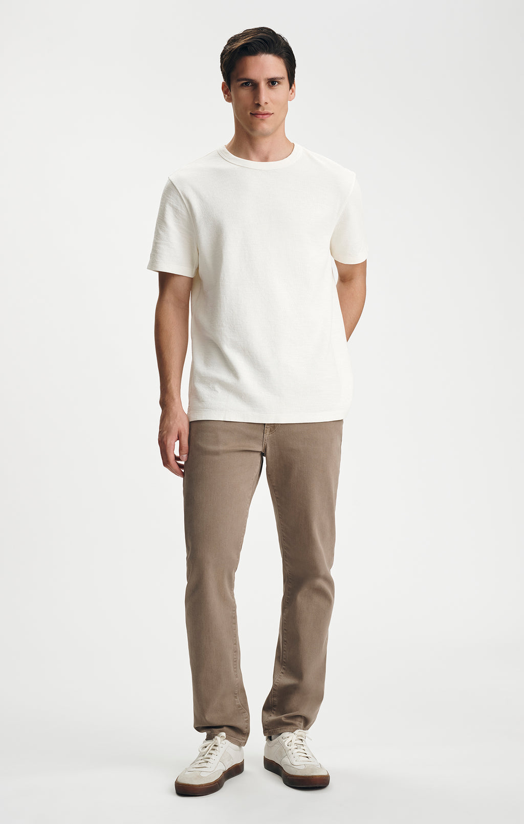 HERITAGE CREW NECK T-SHIRT IN EGRET - Mavi Jeans