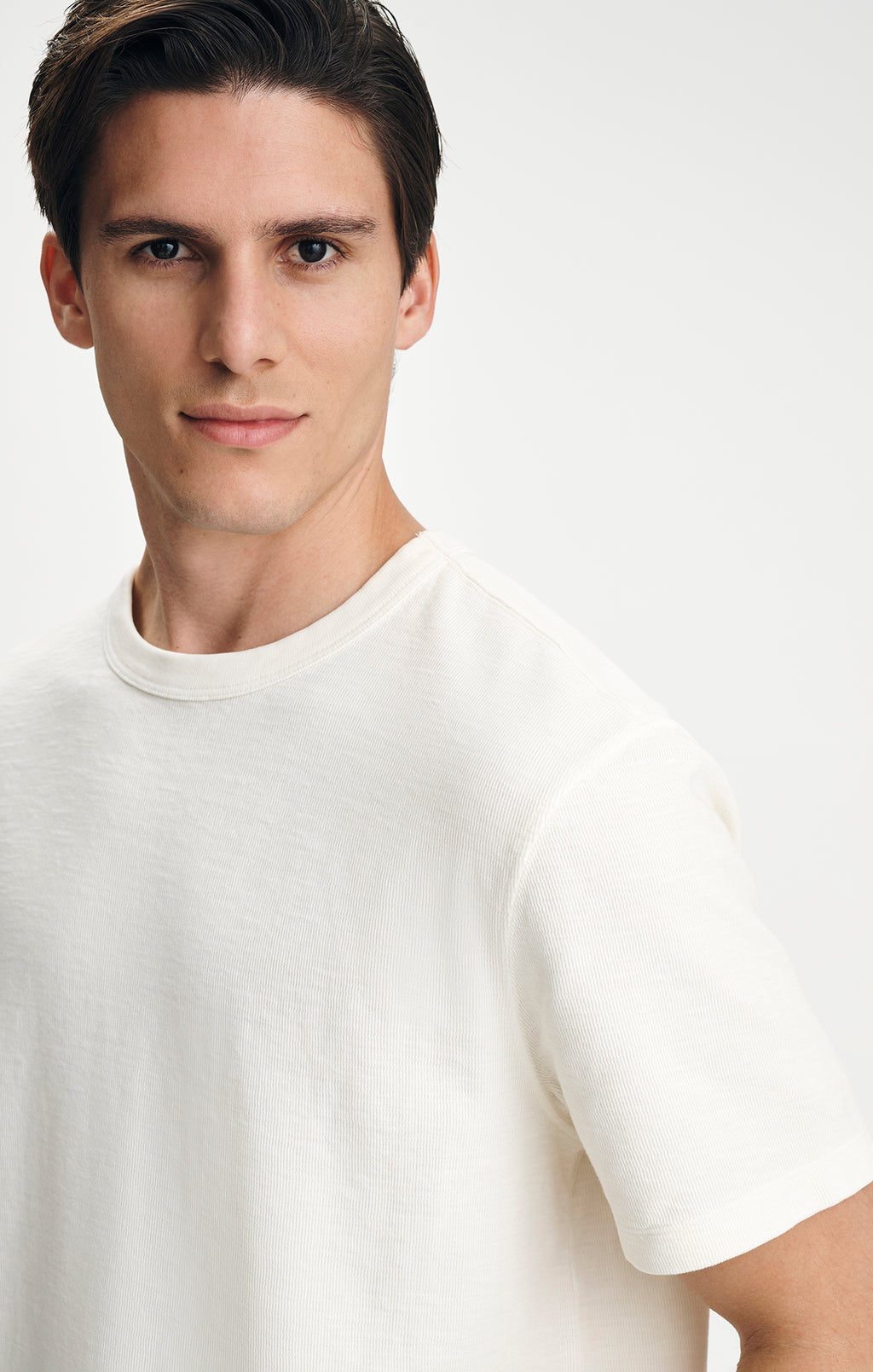 HERITAGE CREW NECK T-SHIRT IN EGRET - Mavi Jeans