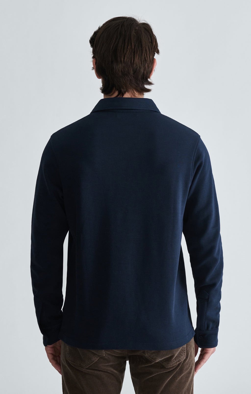 LONG SLEEVE POLO T-SHIRT IN TOTAL ECLIPSE - Mavi Jeans