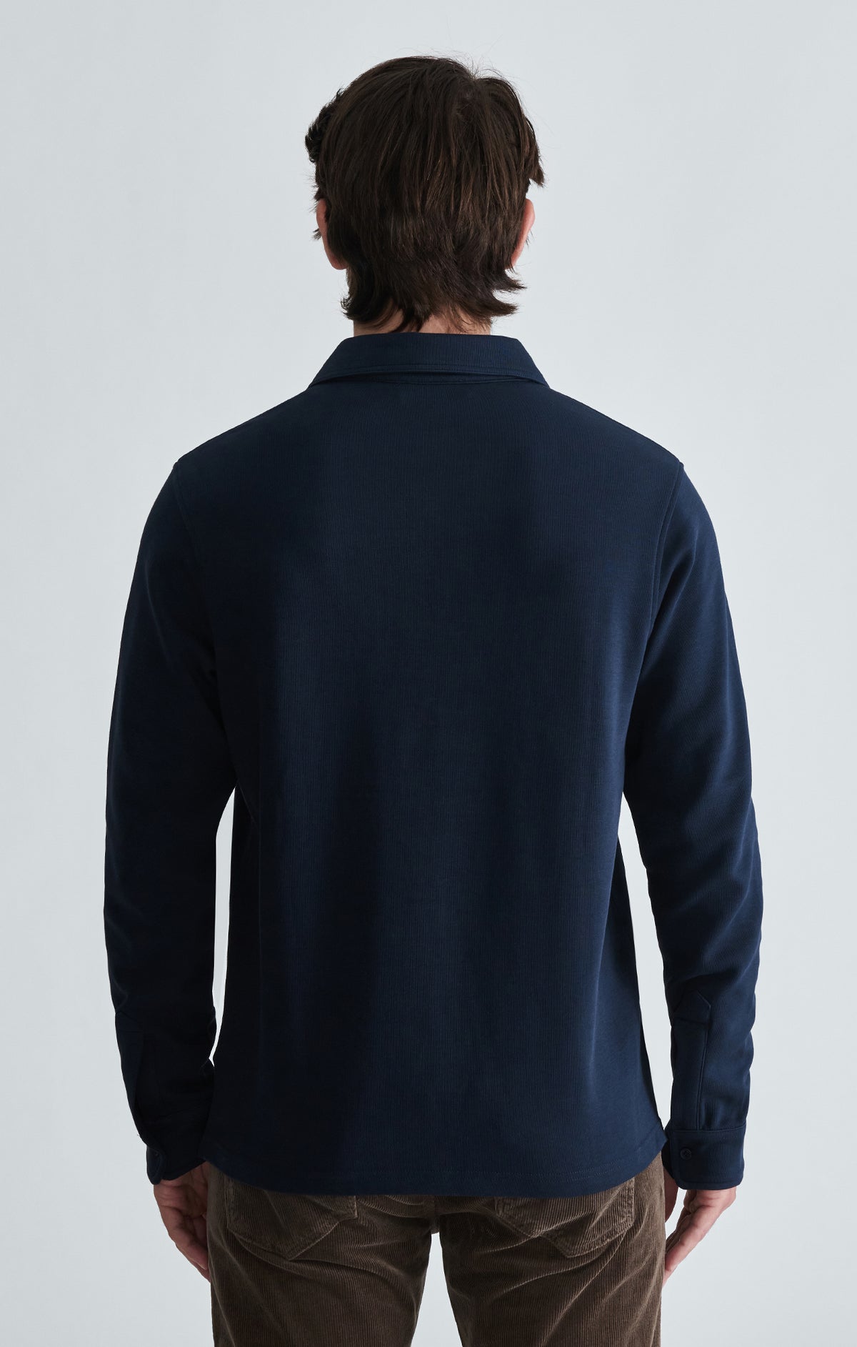LONG SLEEVE POLO T-SHIRT IN TOTAL ECLIPSE - Mavi Jeans