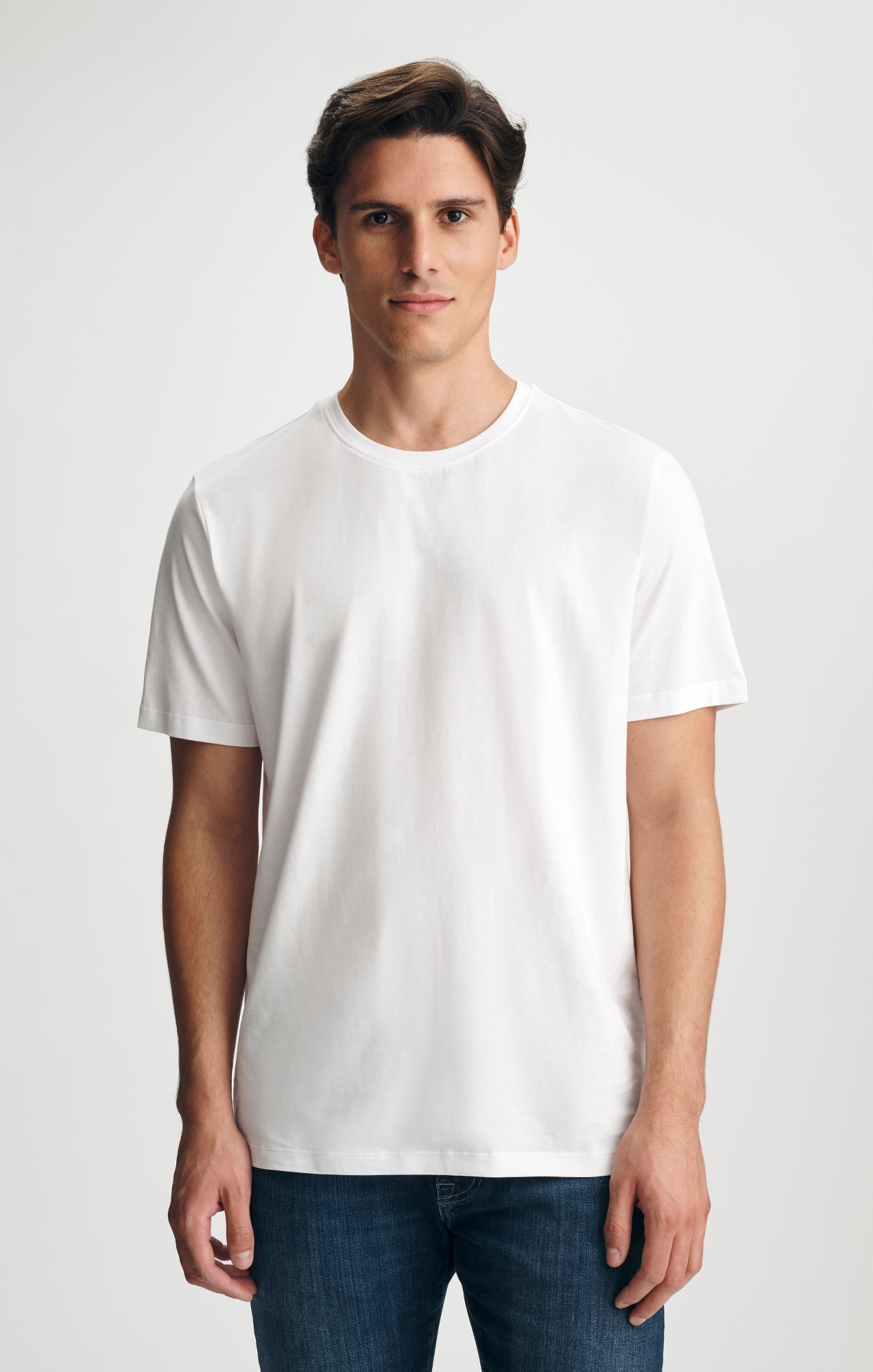 PIMA CREW NECK T-SHIRT IN WHITE - Mavi Jeans
