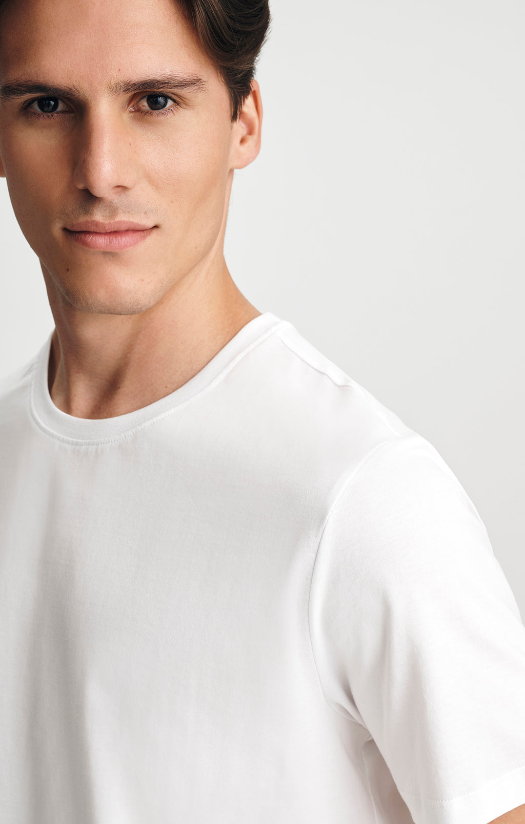 PIMA CREW NECK T-SHIRT IN WHITE - Mavi Jeans