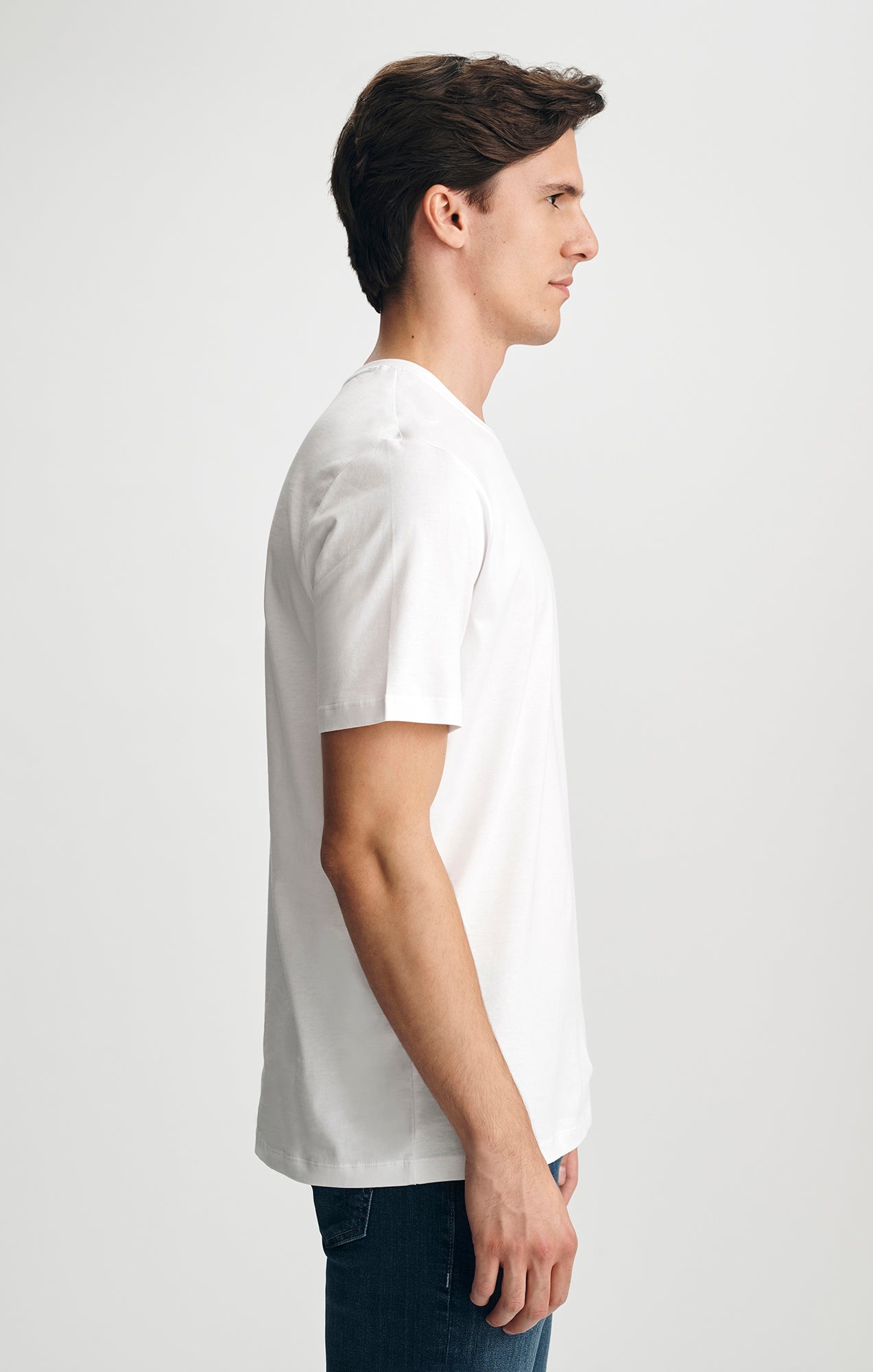PIMA CREW NECK T-SHIRT IN WHITE - Mavi Jeans