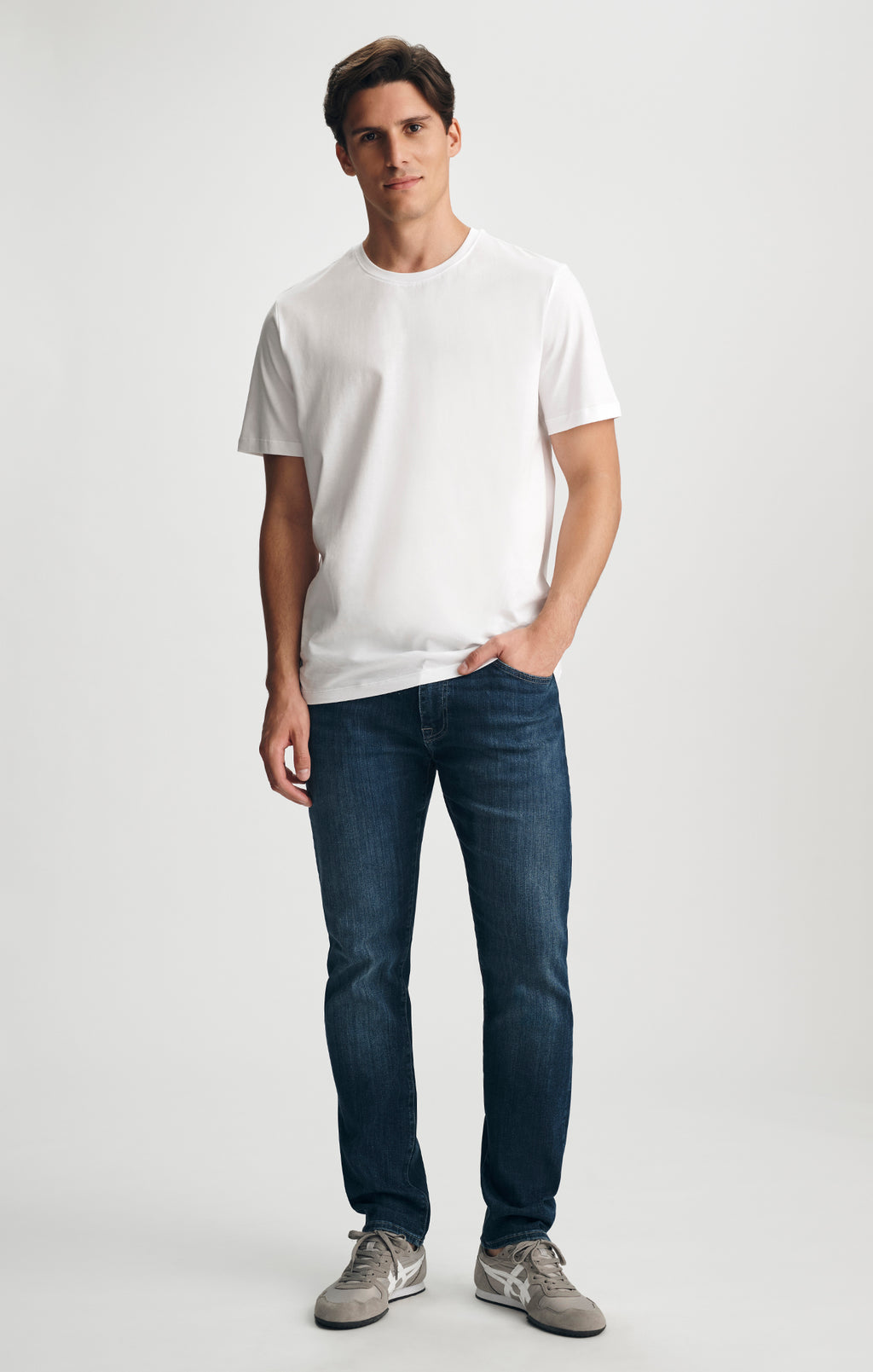 PIMA CREW NECK T-SHIRT IN WHITE - Mavi Jeans