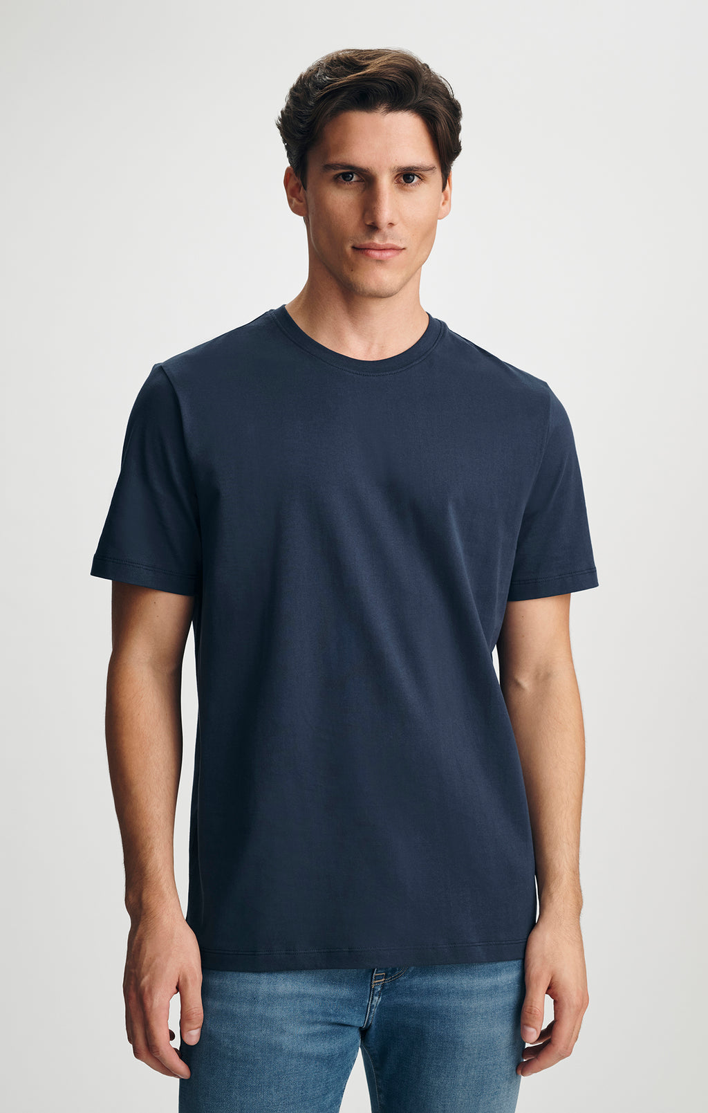 PIMA CREW NECK T-SHIRT IN TOTAL ECLIPSE - Mavi Jeans