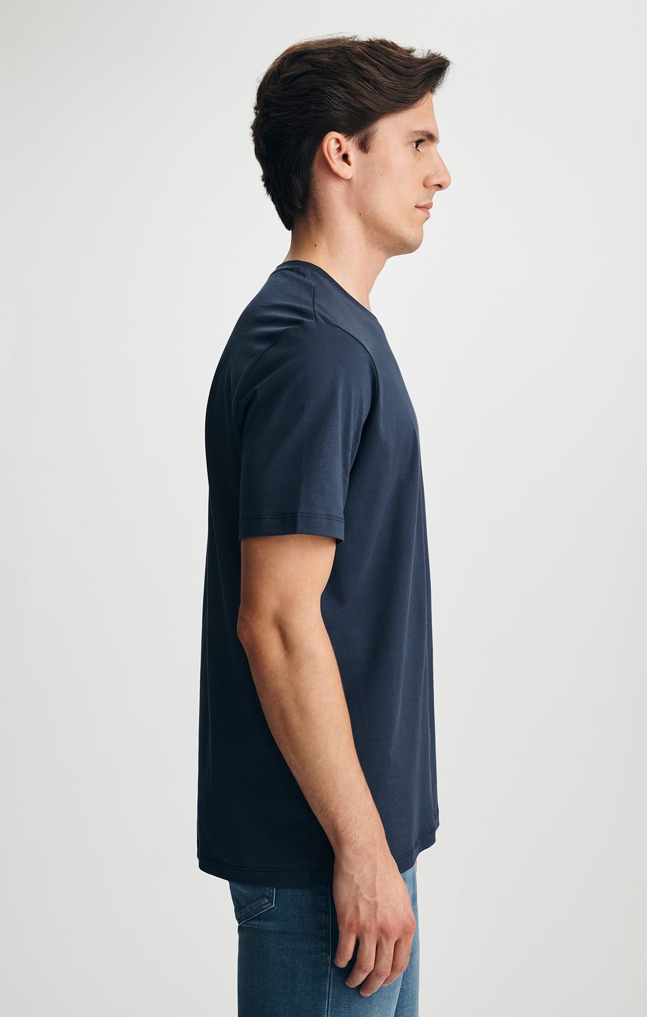 PIMA CREW NECK T-SHIRT IN TOTAL ECLIPSE - Mavi Jeans