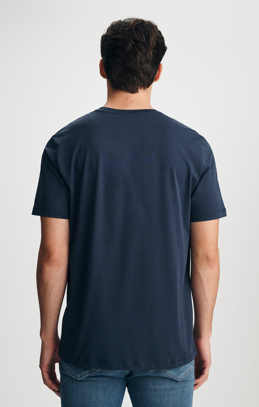 PIMA CREW NECK T-SHIRT IN TOTAL ECLIPSE - Mavi Jeans