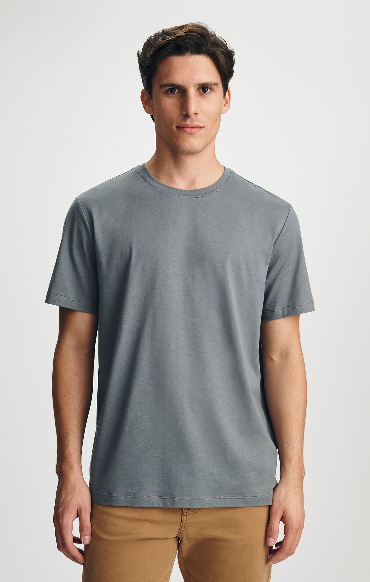 PIMA CREW NECK T-SHIRT IN STORMY WEATHER - Mavi Jeans
