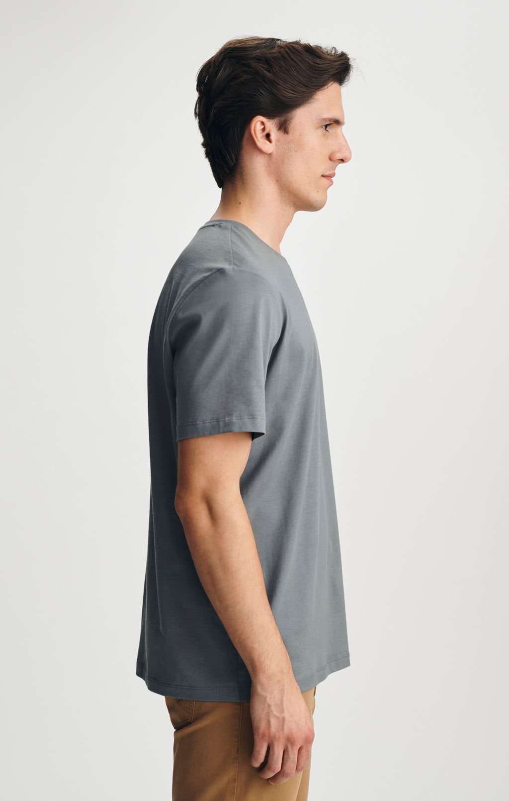 PIMA CREW NECK T-SHIRT IN STORMY WEATHER - Mavi Jeans