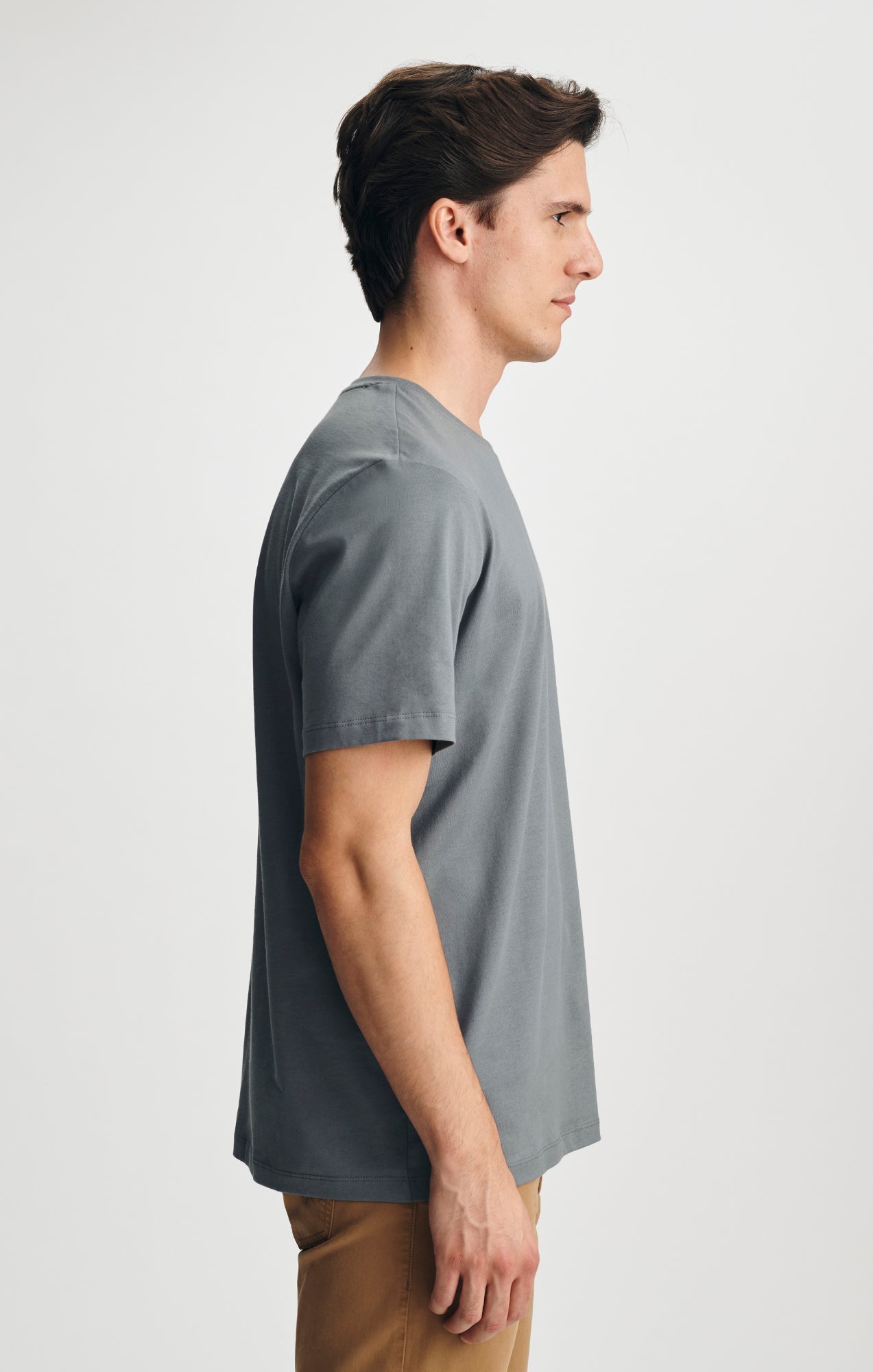 PIMA CREW NECK T-SHIRT IN STORMY WEATHER - Mavi Jeans