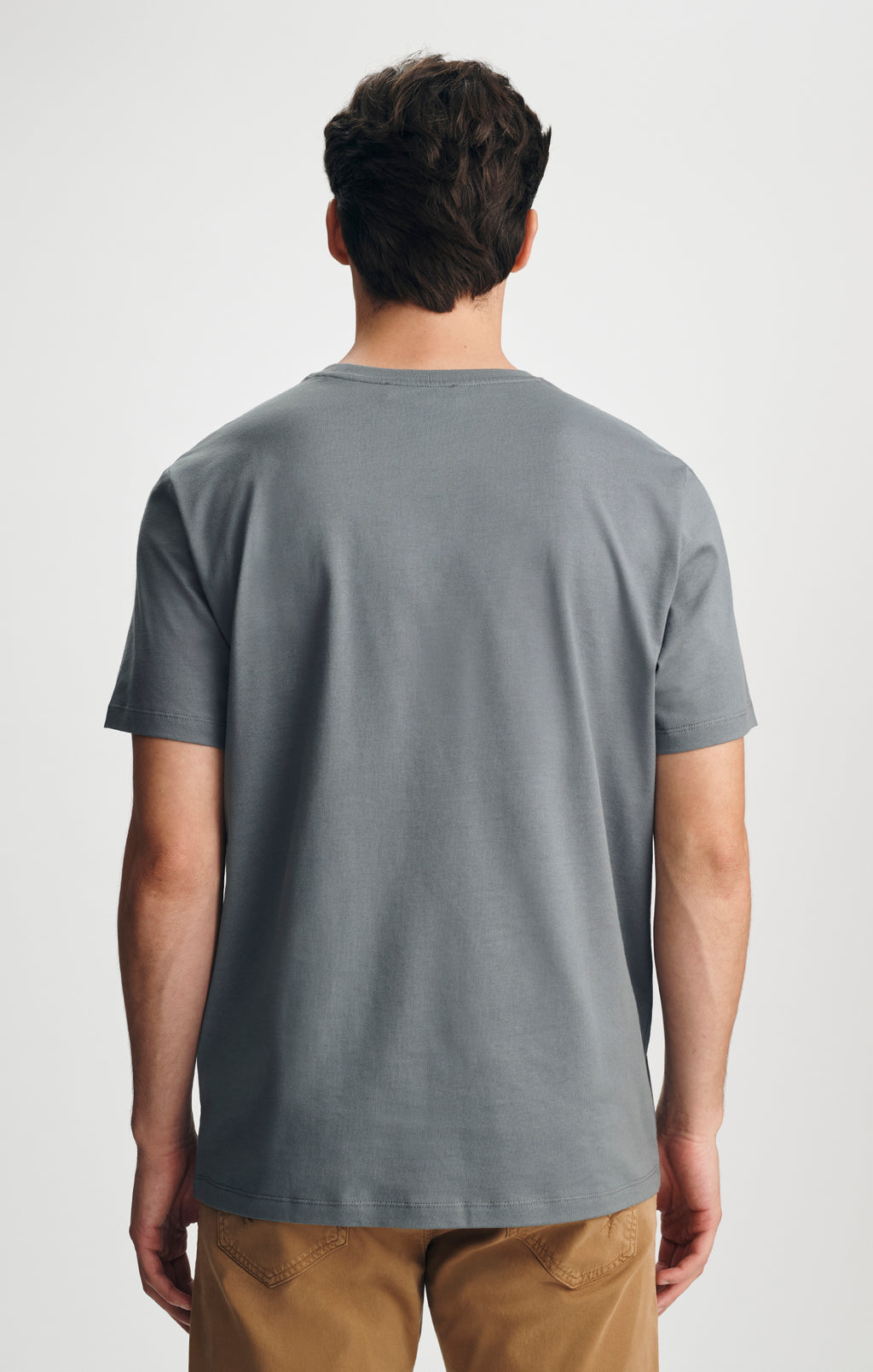 PIMA CREW NECK T-SHIRT IN STORMY WEATHER - Mavi Jeans
