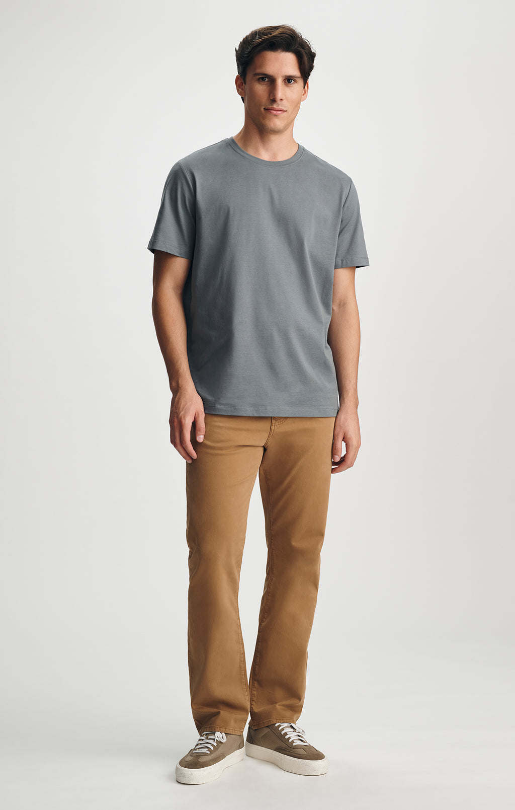 PIMA CREW NECK T-SHIRT IN STORMY WEATHER - Mavi Jeans