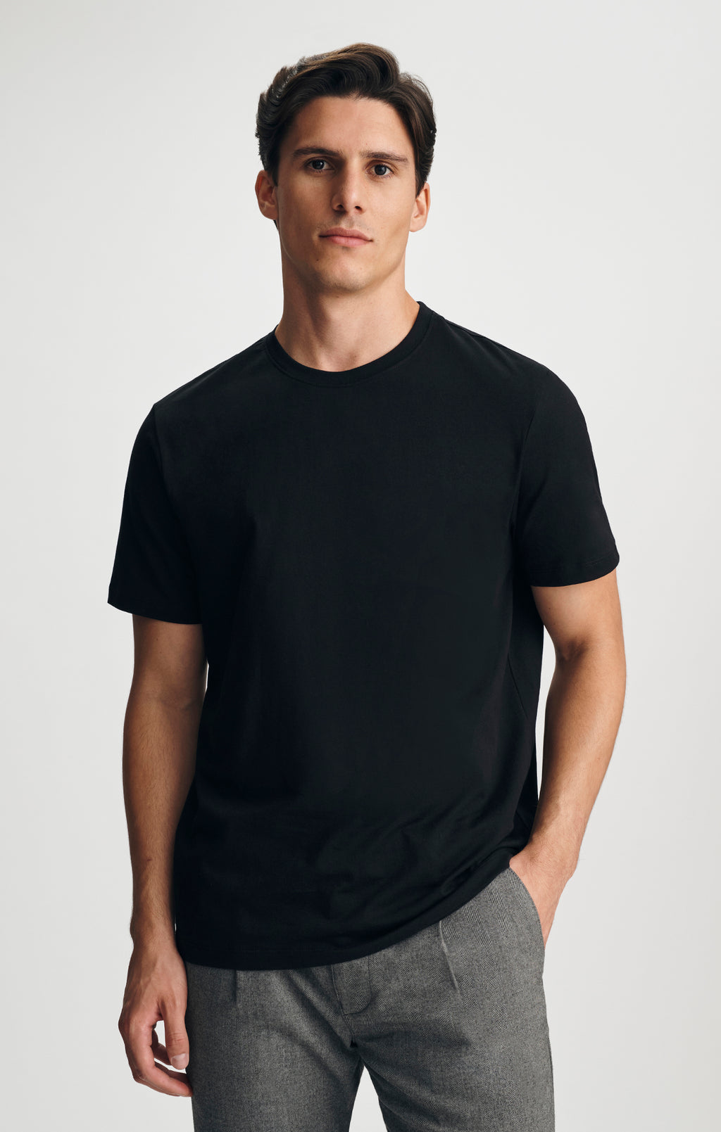 PIMA CREW NECK T-SHIRT IN BLACK - Mavi Jeans