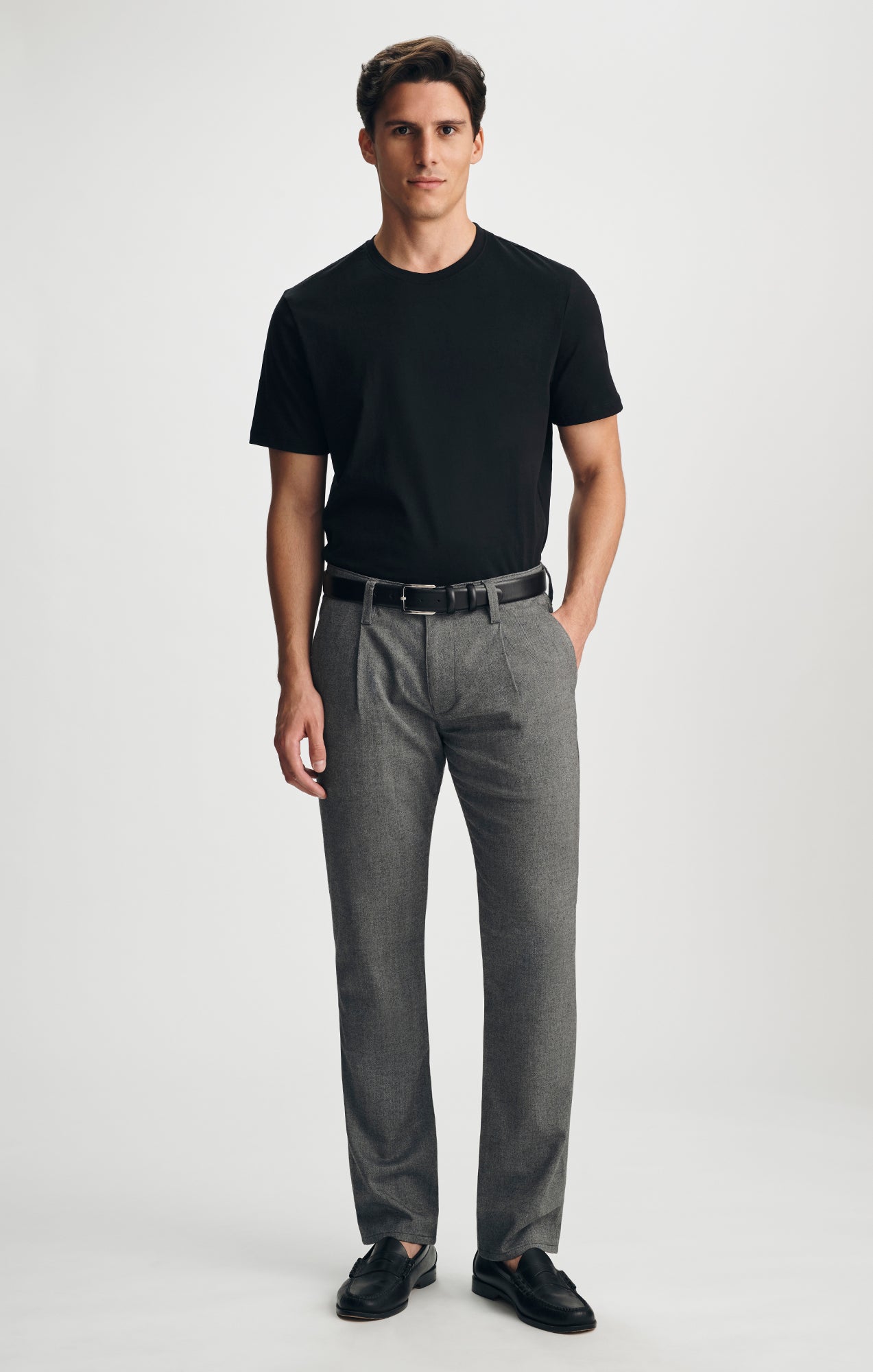 PIMA CREW NECK T-SHIRT IN BLACK - Mavi Jeans