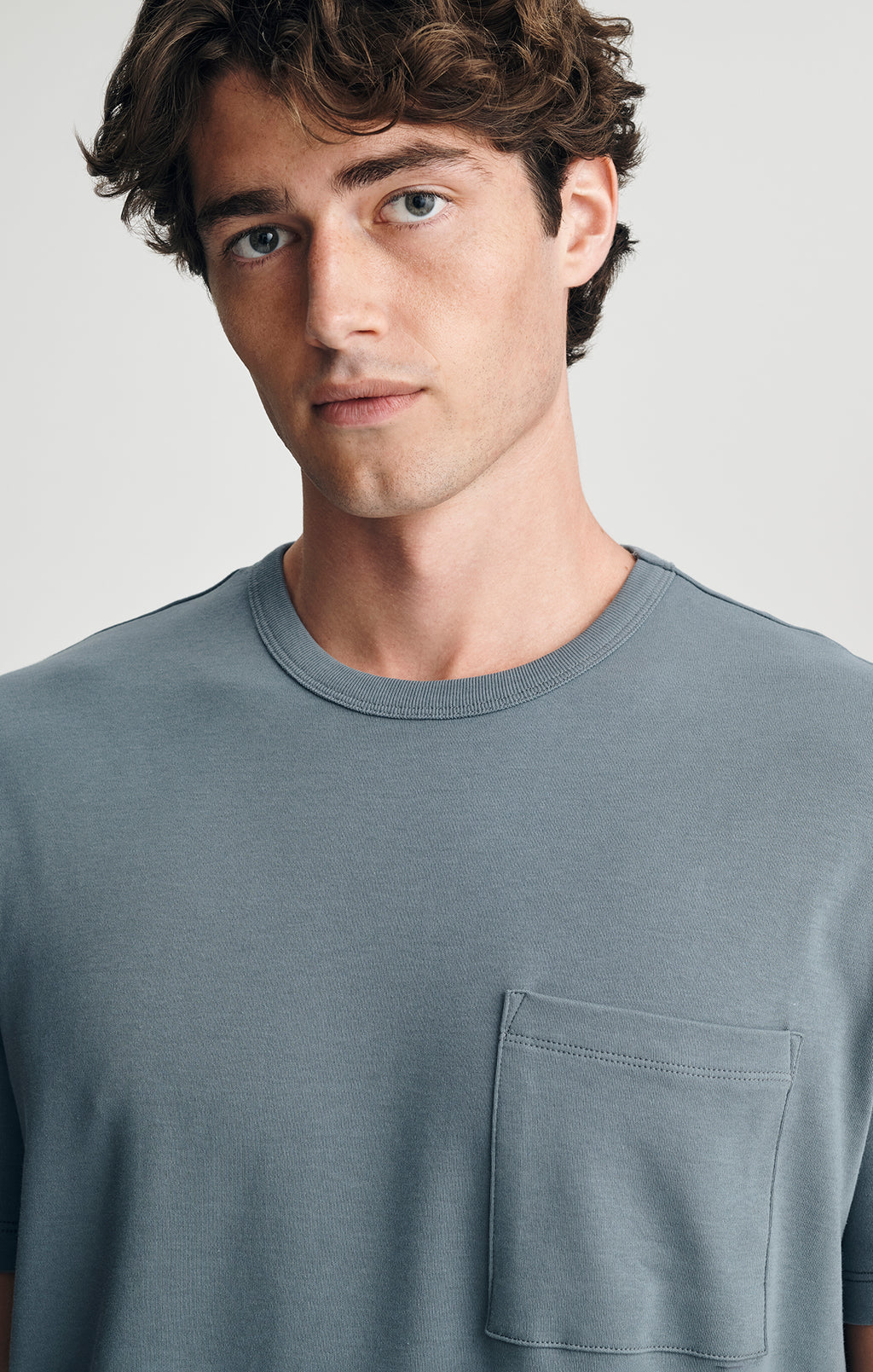 POCKET CREW NECK T-SHIRT IN STORMY WEATHER - Mavi Jeans
