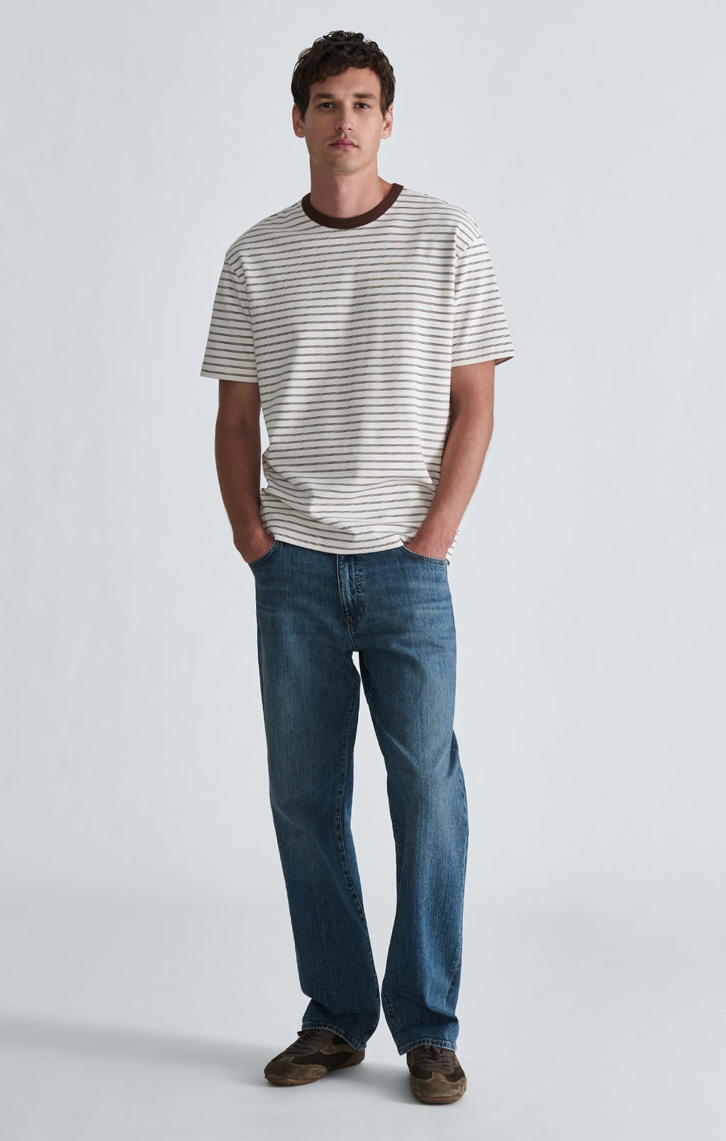 CREW NECK T-SHIRT IN ESPRESSO - Mavi Jeans