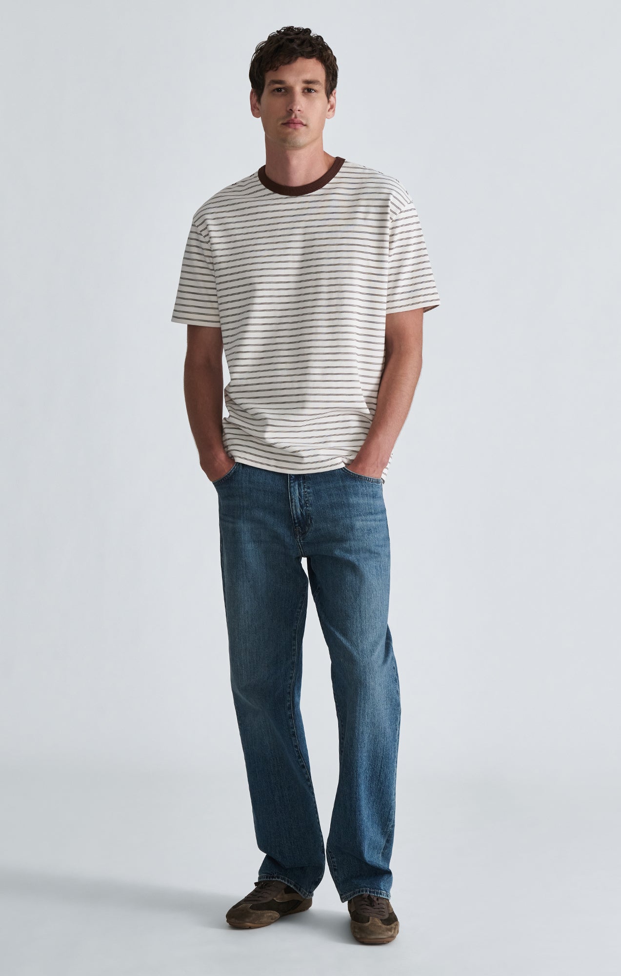 CREW NECK T-SHIRT IN ESPRESSO - Mavi Jeans
