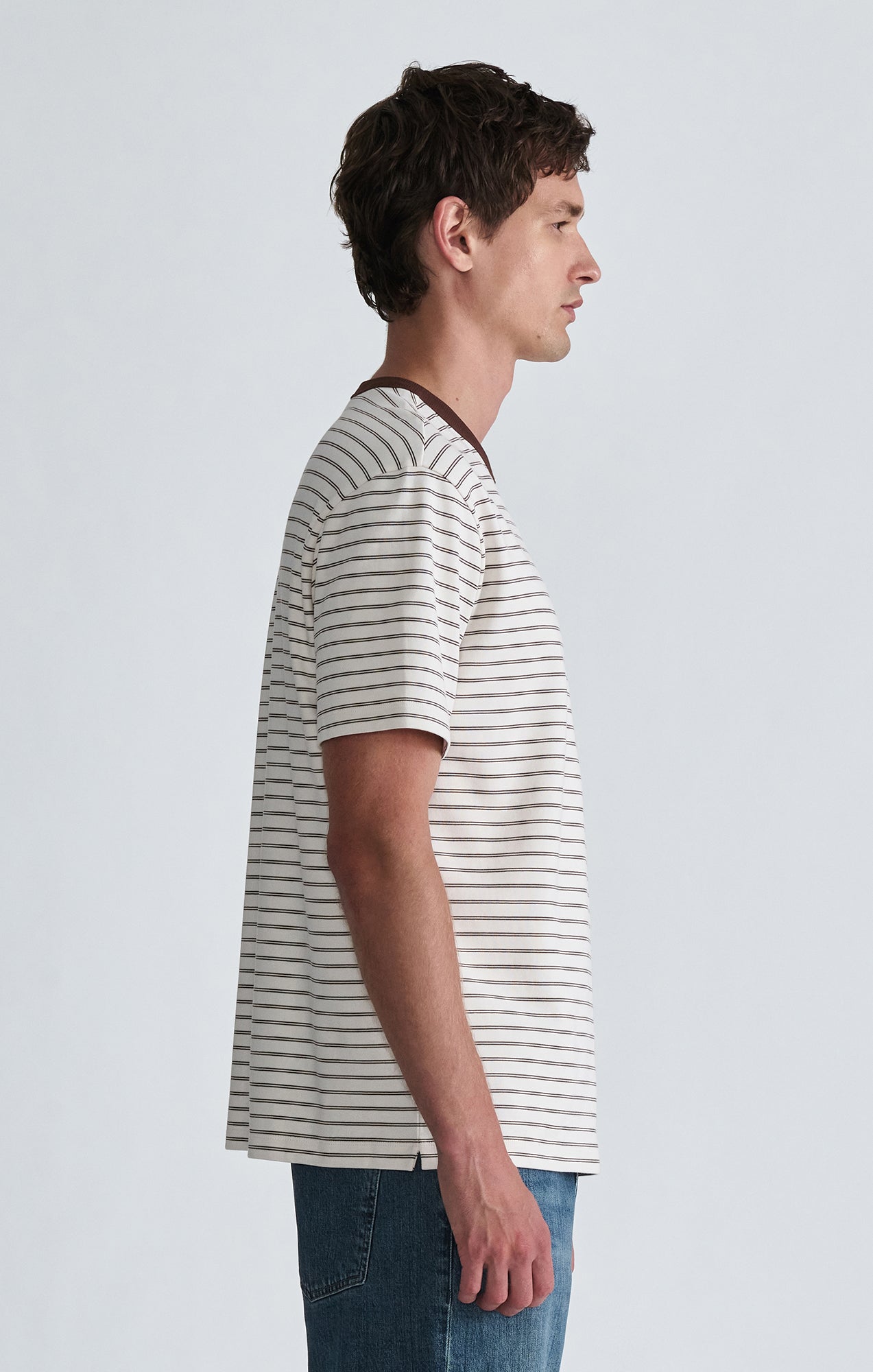 CREW NECK T-SHIRT IN ESPRESSO - Mavi Jeans