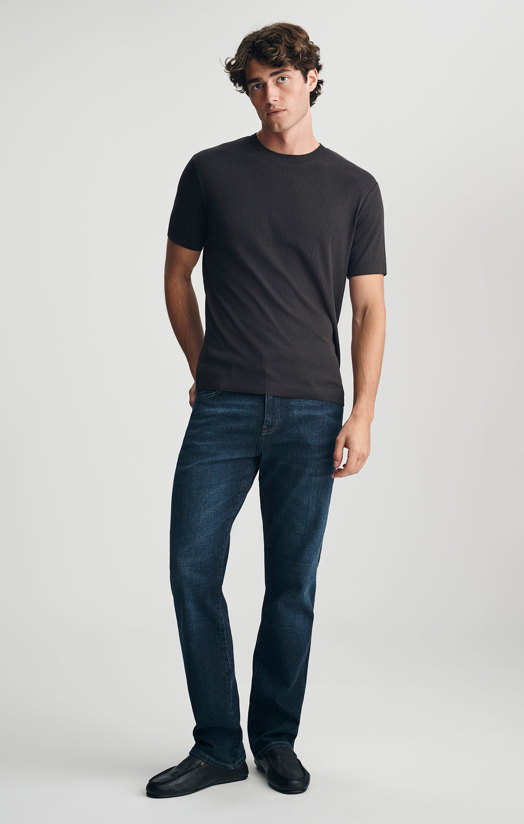 CREW NECK T-SHIRT IN ESPRESSO - Mavi Jeans