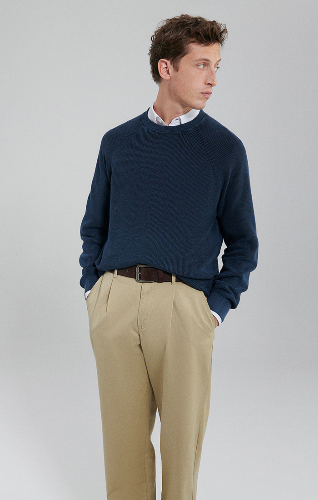 RAGLAN SWEATER IN NAVY BLAZER - Mavi Jeans