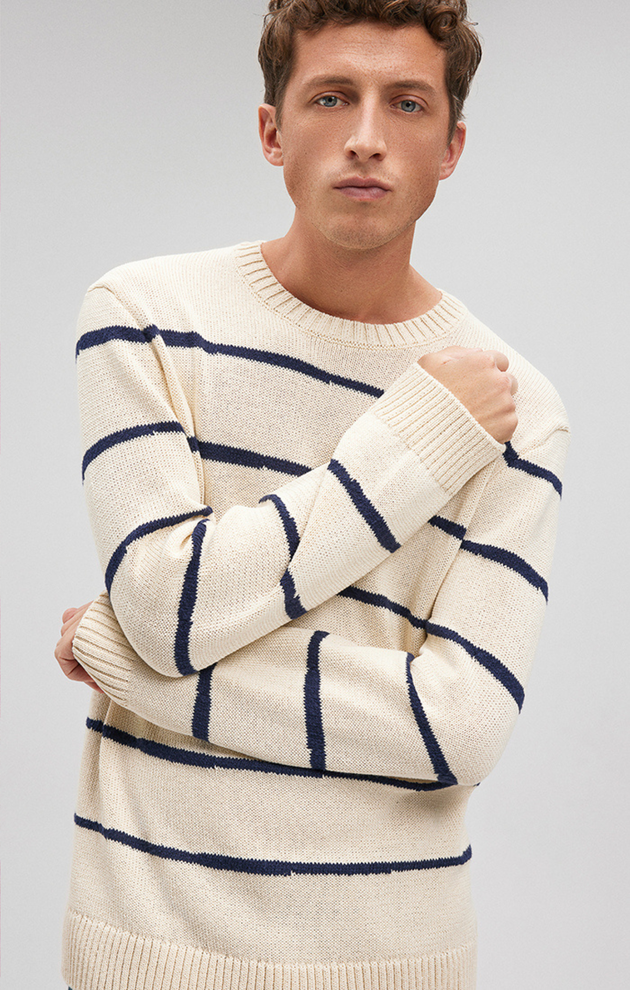 STRIPED SWEATER IN MARITIME BLUE - Mavi Jeans