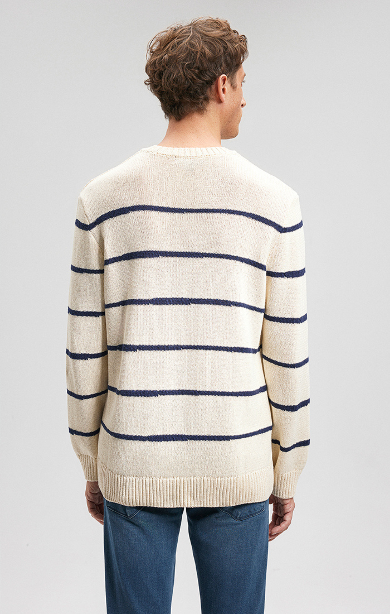 STRIPED SWEATER IN MARITIME BLUE - Mavi Jeans