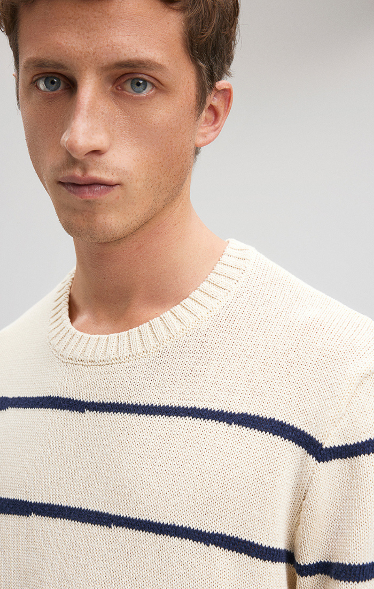 STRIPED SWEATER IN MARITIME BLUE - Mavi Jeans