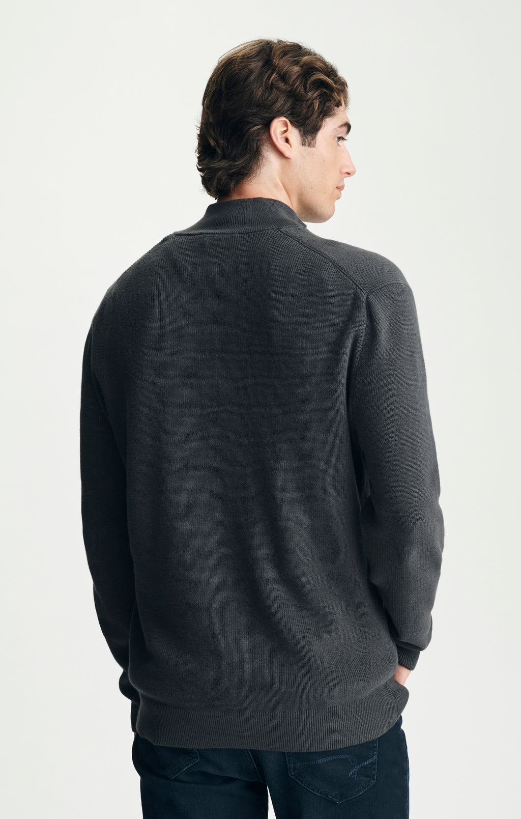 QUARTER ZIP SWEATER IN UNEXPLORED - Mavi Jeans