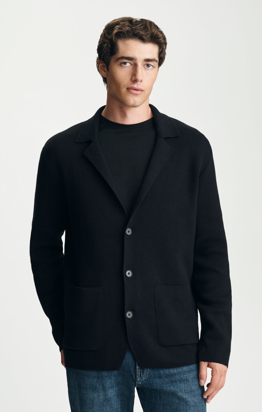 KNIT BLAZER IN BLACK - Mavi Jeans