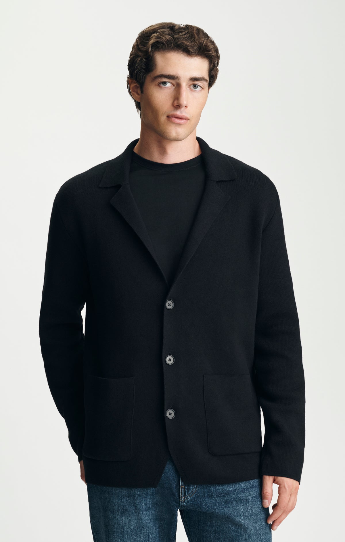 KNIT BLAZER IN BLACK - Mavi Jeans