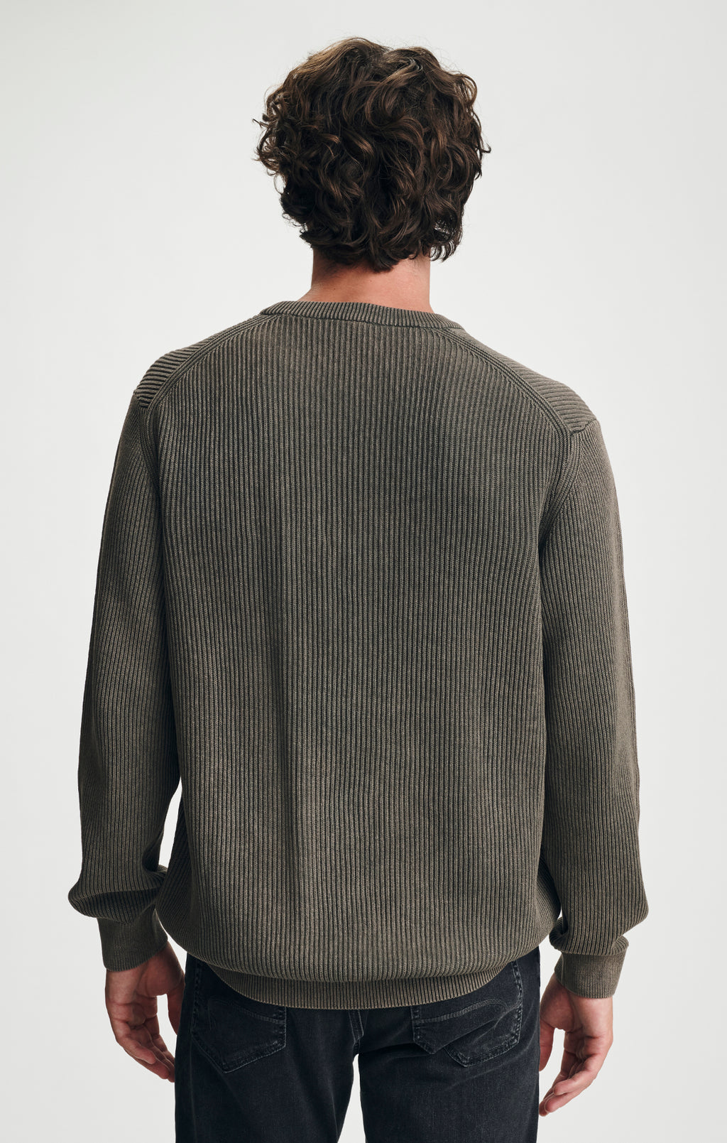 ACID WASH CREW NECK SWEATER IN FALCON - Mavi Jeans