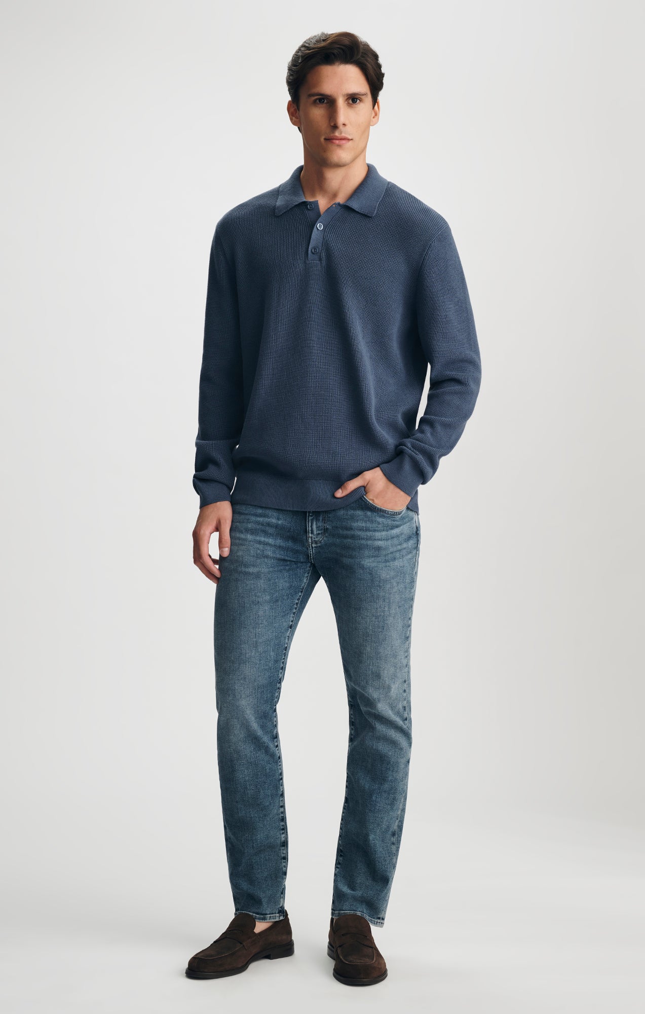 POLO SWEATER IN VINTAGE INDIGO - Mavi Jeans