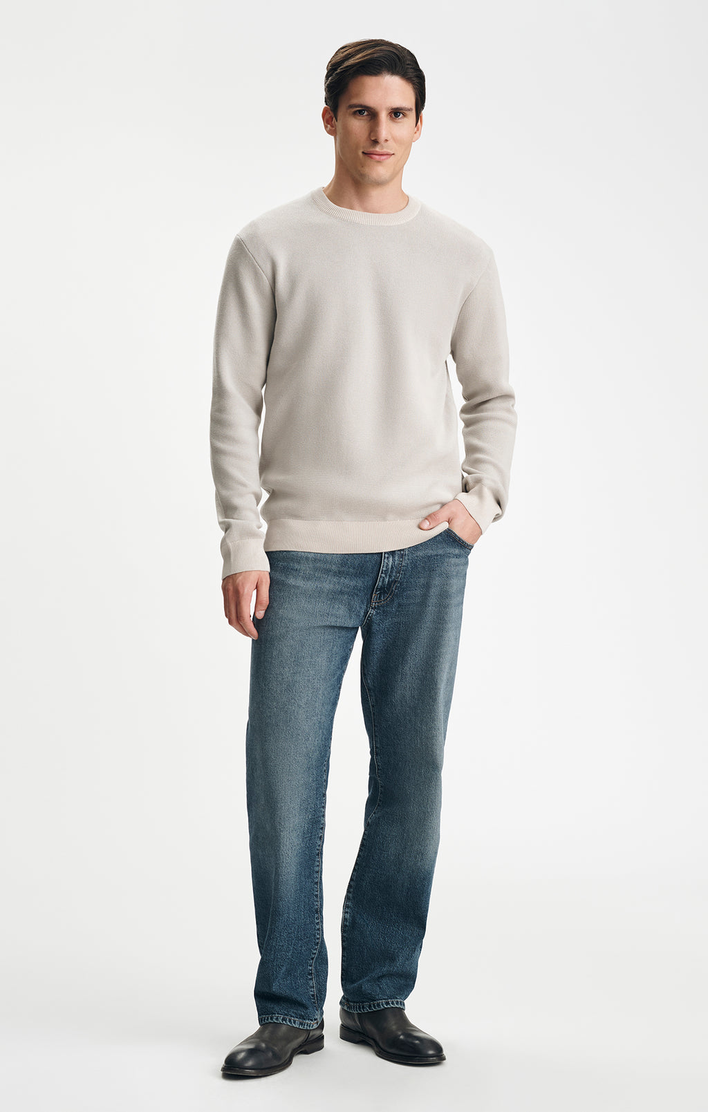 CREW NECK SWEATER IN MOONSTRUCK - Mavi Jeans