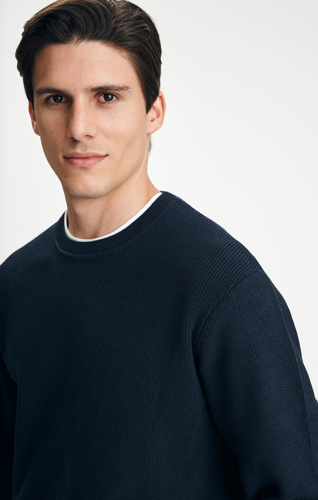 CREW NECK SWEATER IN TOTAL ECLIPSE - Mavi Jeans