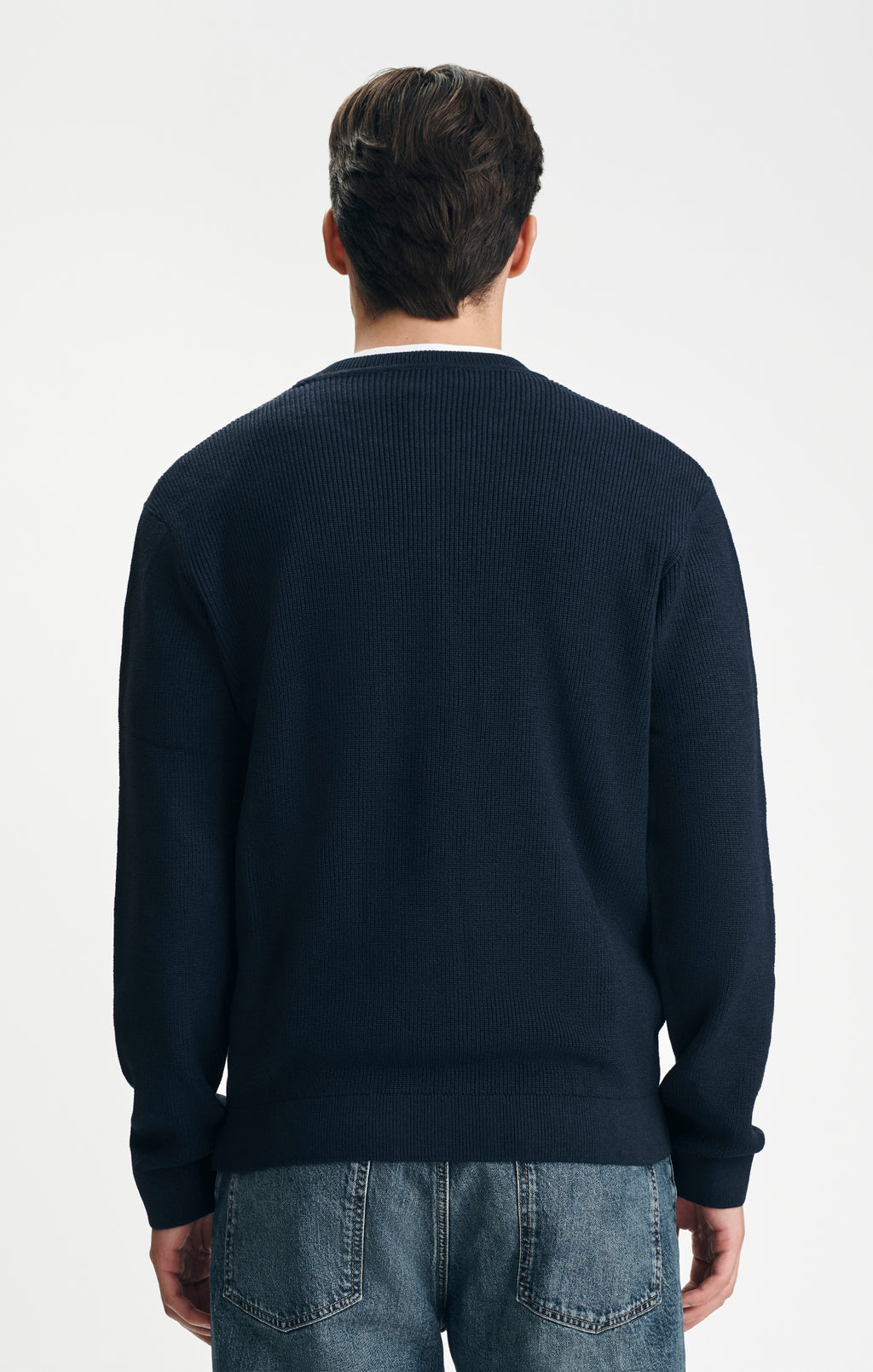 CREW NECK SWEATER IN TOTAL ECLIPSE - Mavi Jeans